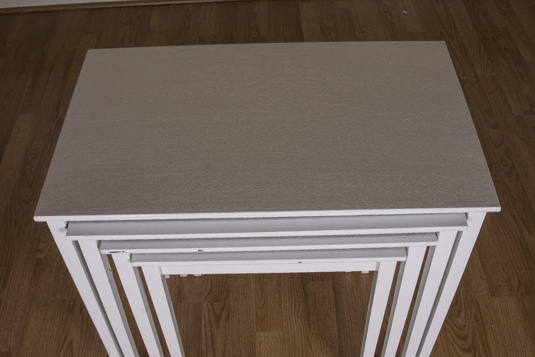 White Painted Wood Nesting Tables