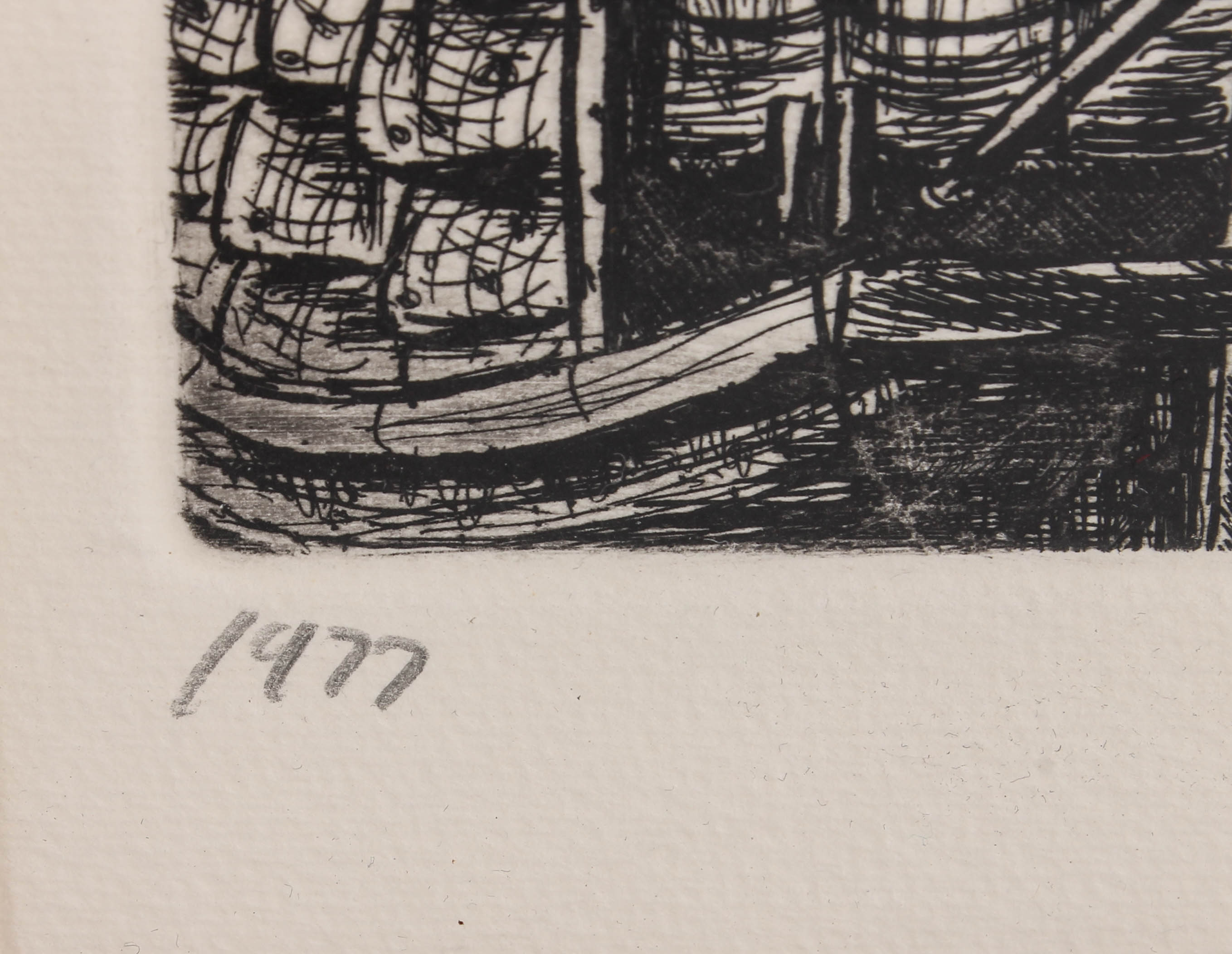 Set of Four Alan Jay Gaines Nautical Themed Etchings