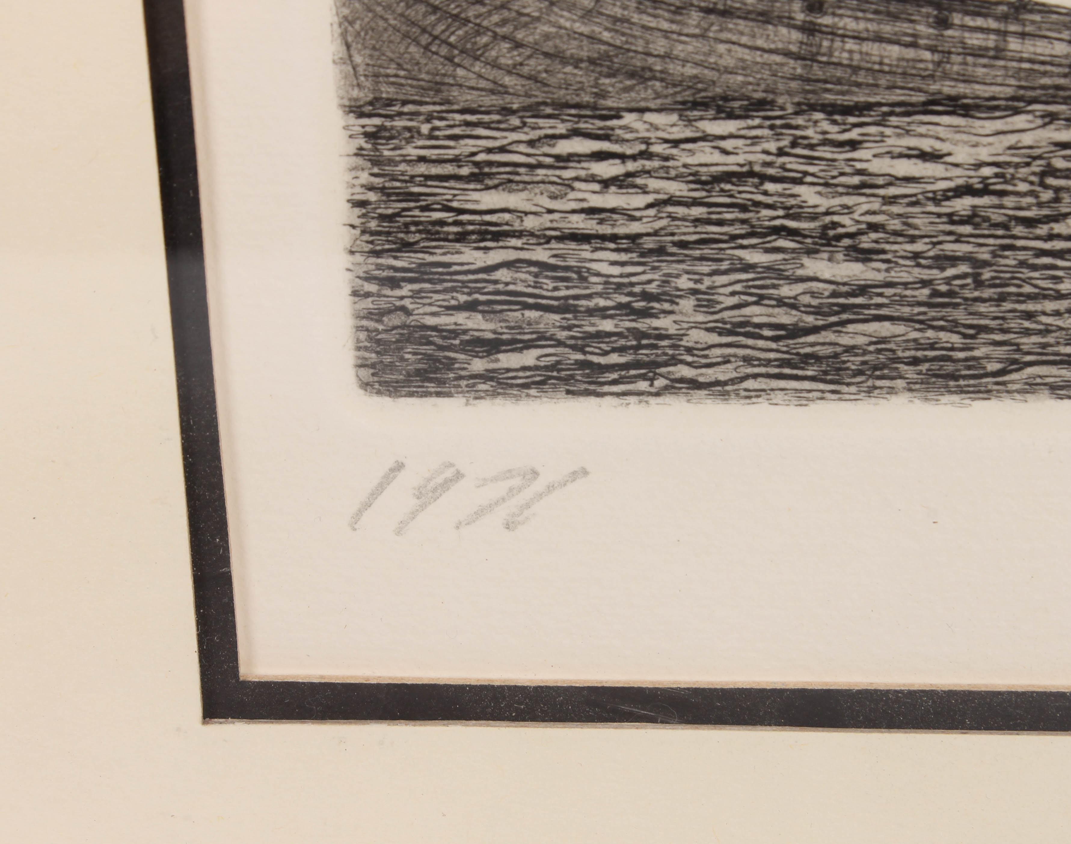 Set of Four Alan Jay Gaines Nautical Themed Etchings