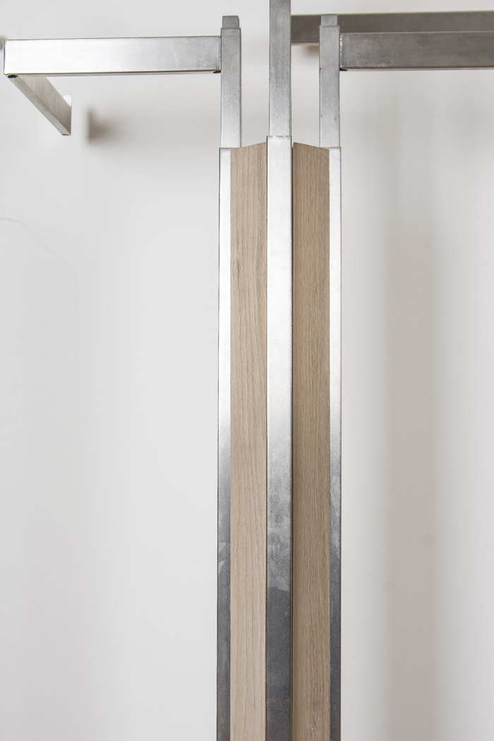 Set of Five Wood and Metal Display Racks