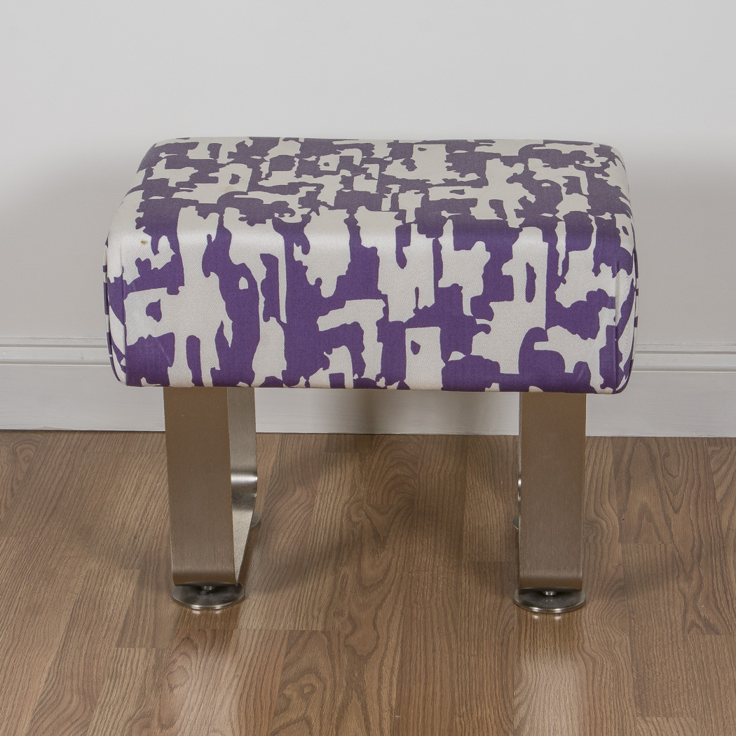 Modern Upholstered Metal Bench