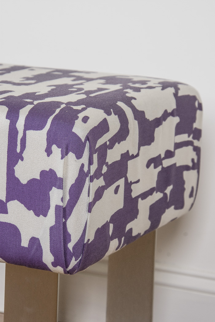 Modern Upholstered Metal Bench