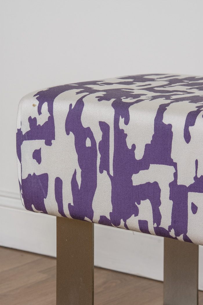 Modern Upholstered Metal Bench