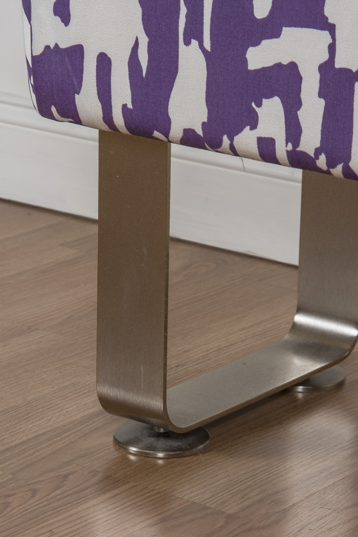 Modern Upholstered Metal Bench