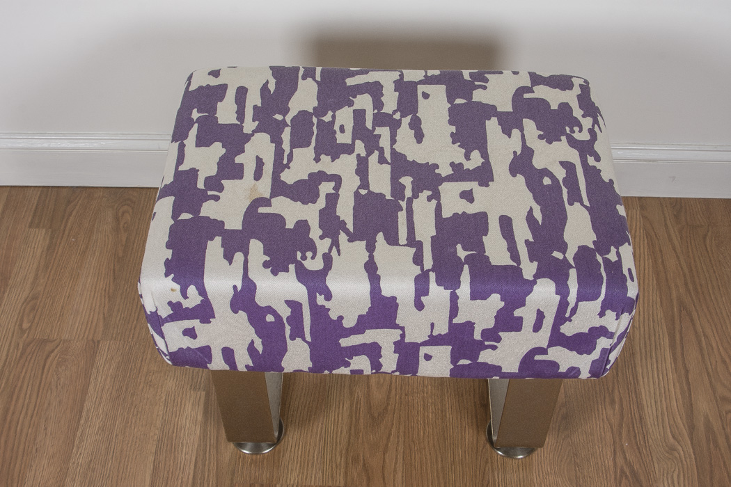 Modern Upholstered Metal Bench