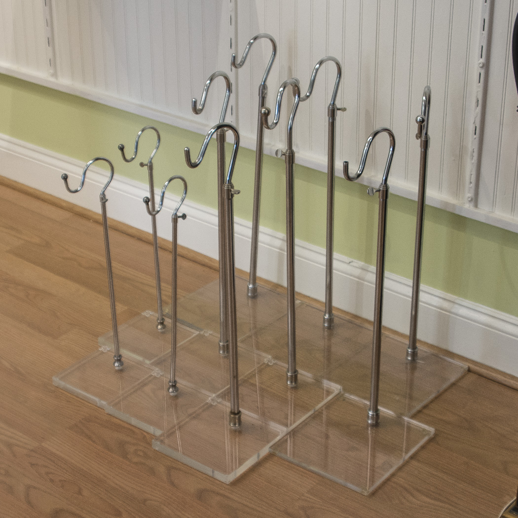 Metal and Lucite Hook Displays