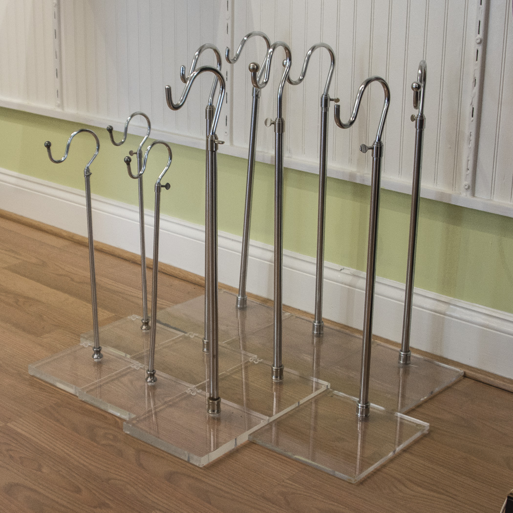 Metal and Lucite Hook Displays