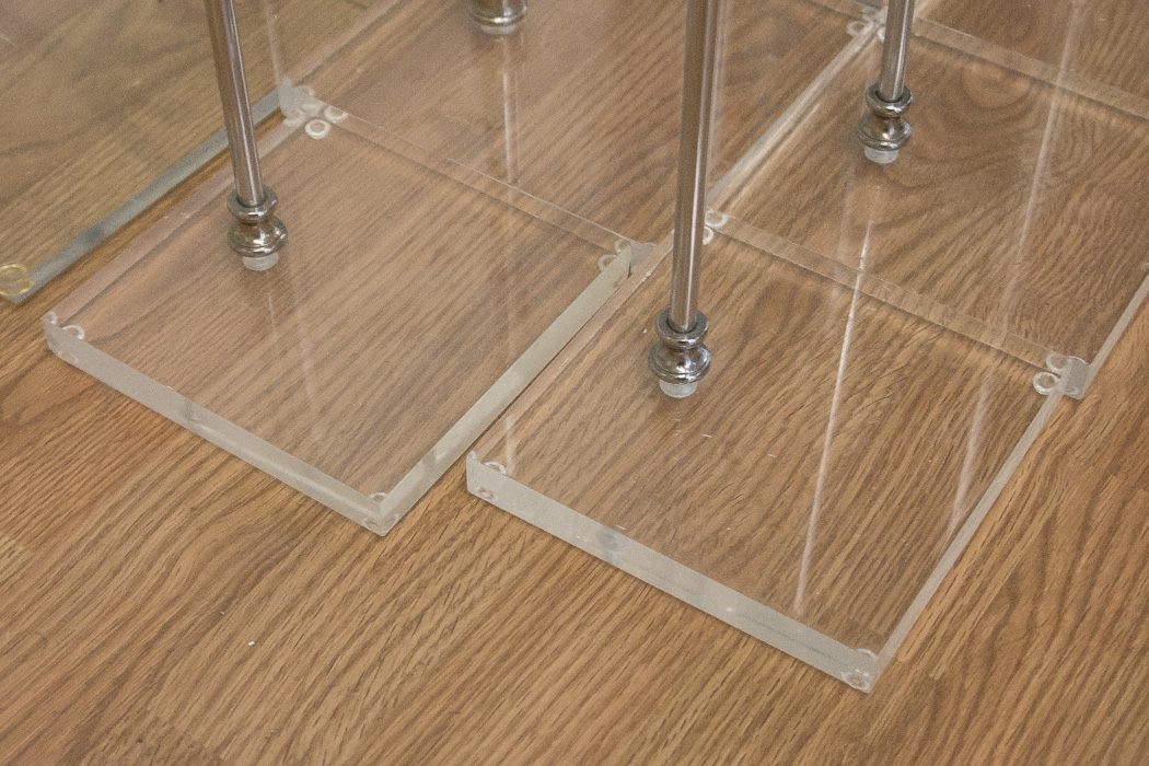 Metal and Lucite Hook Displays