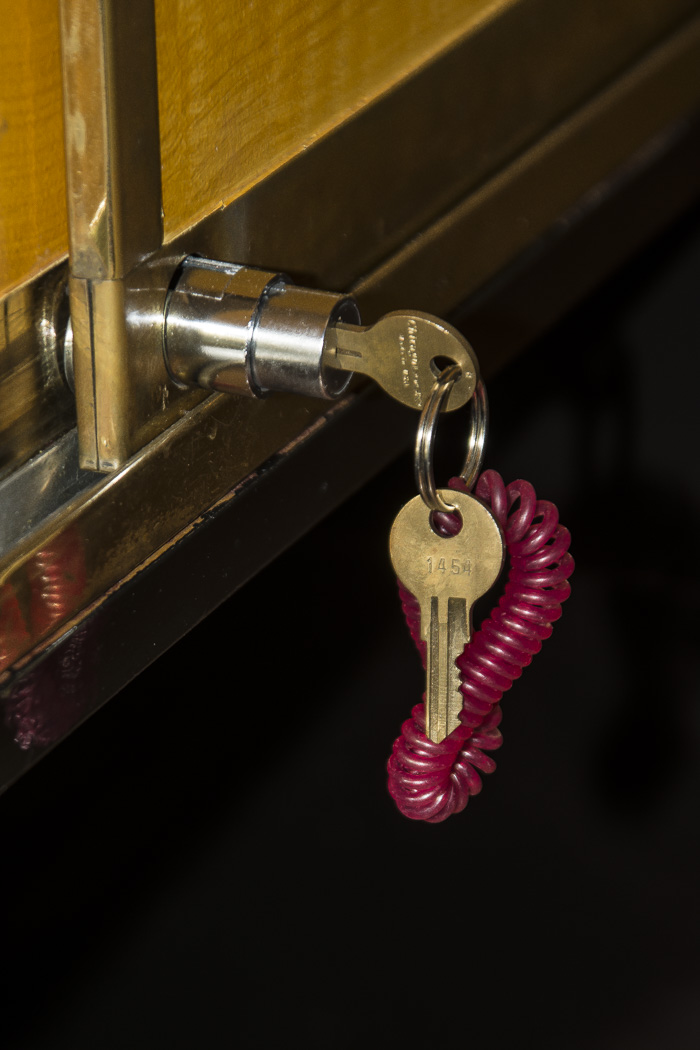 Black Lacquered and Brass Lighted Retail Display Cases