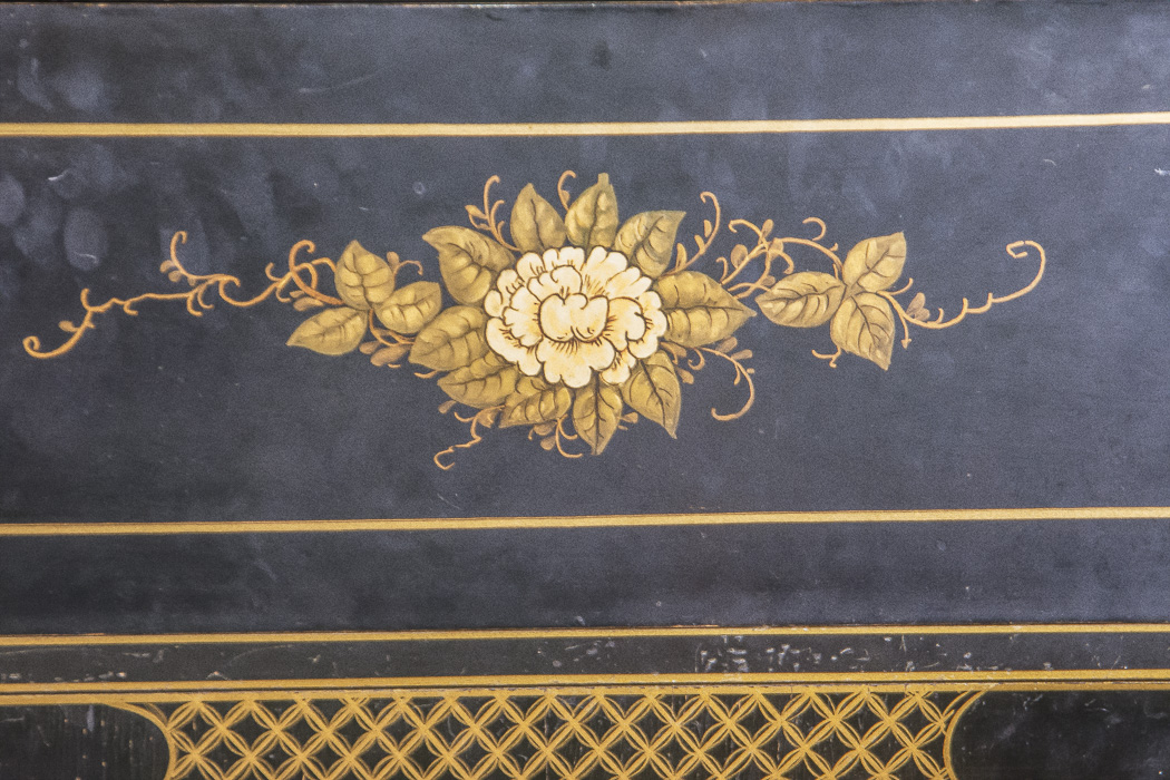 Chinoiserie Breakfront China Cabinet With Butlers Desk