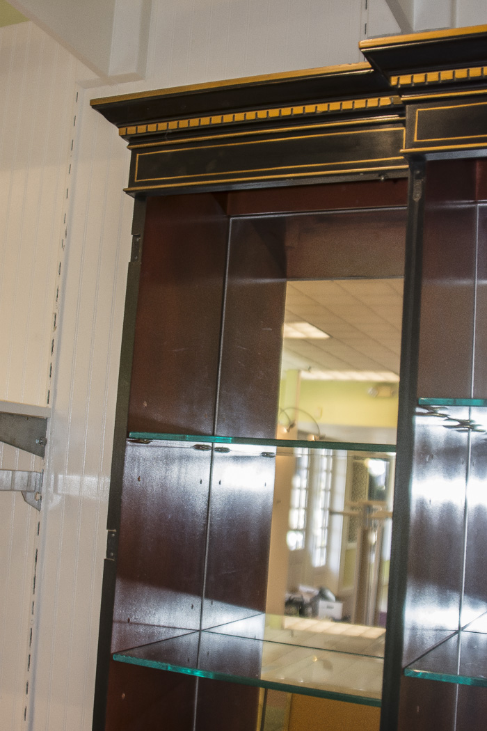 Chinoiserie Breakfront China Cabinet With Butlers Desk