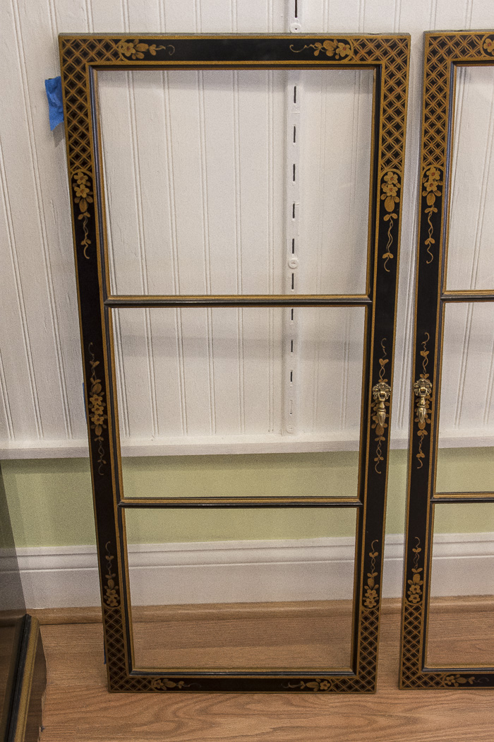 Chinoiserie Breakfront China Cabinet With Butlers Desk