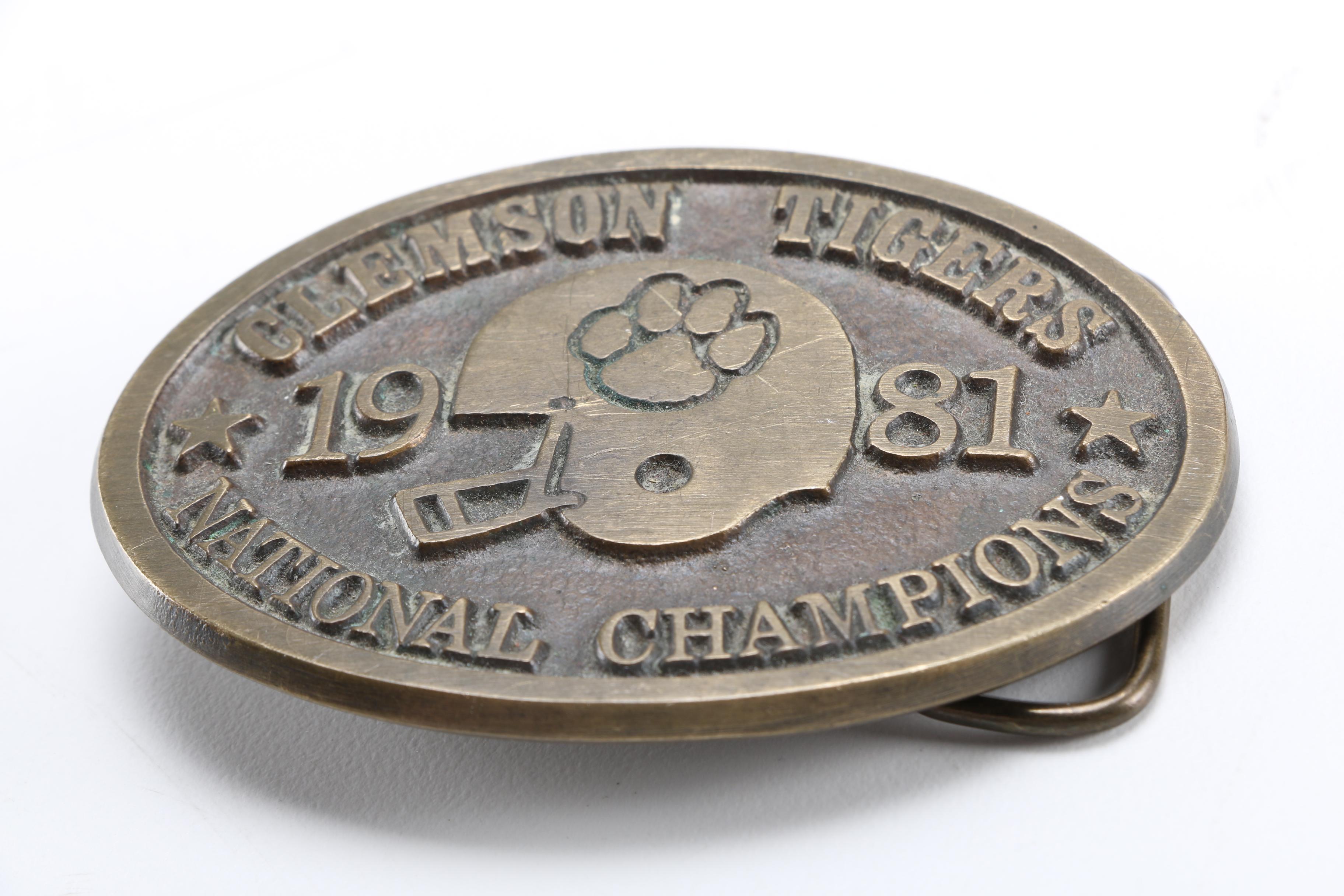 Clemson Tigers 1981 National Champions Belt Buckle