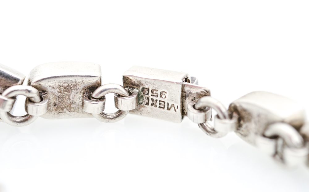 Sterling Silver Semi Precious Bracelet