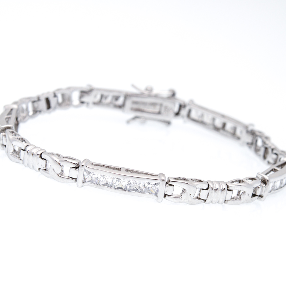 Sterling Silver Cubic Zirconia Tennis Bracelet