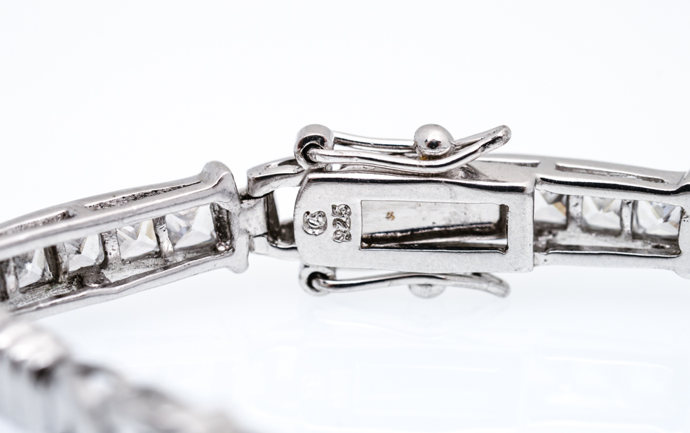 Sterling Silver Cubic Zirconia Tennis Bracelet