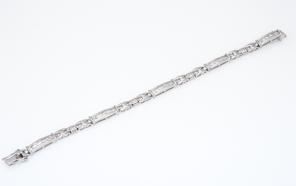 Sterling Silver Cubic Zirconia Tennis Bracelet