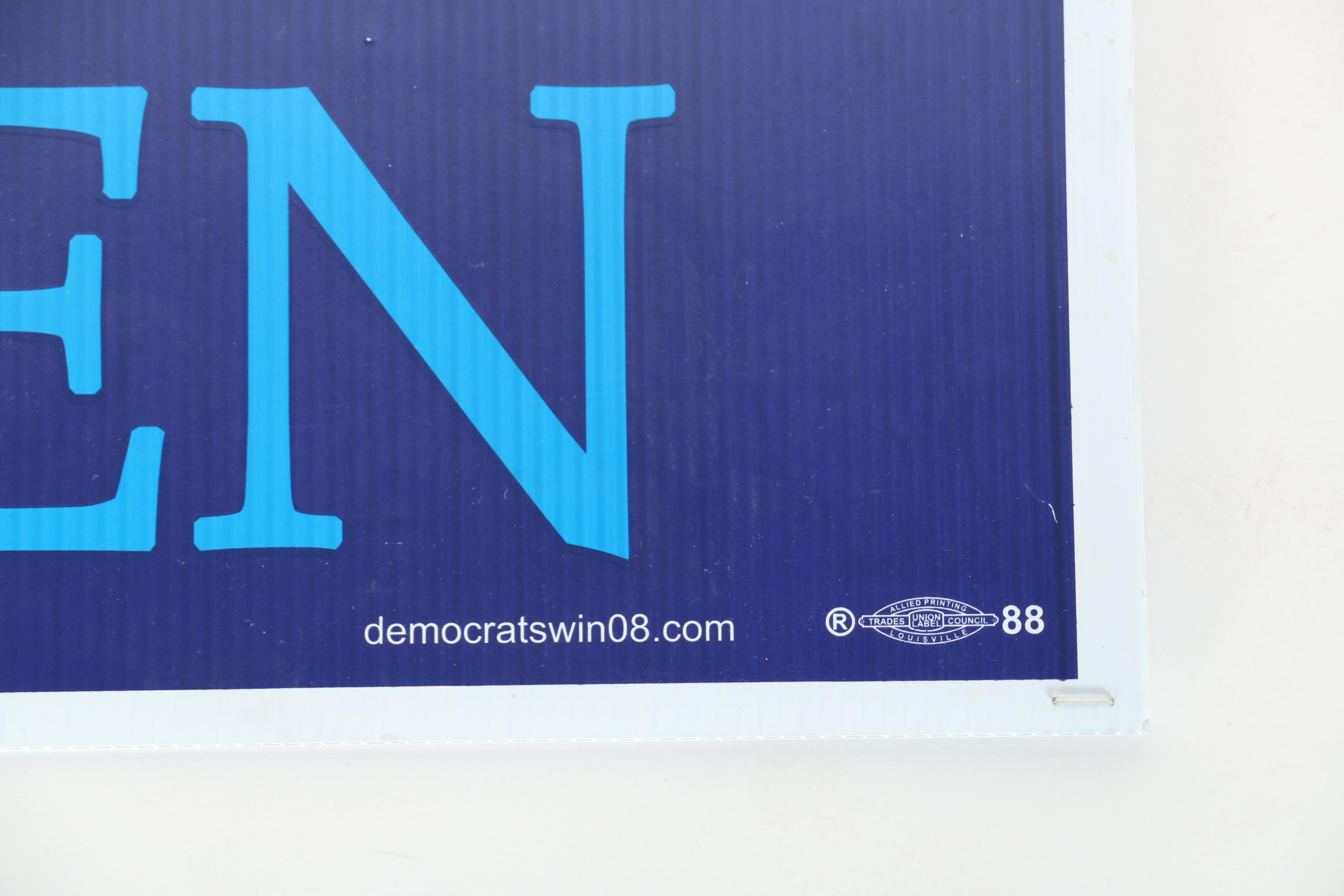 Obama Campaign Ephemera Featuring Obama Hotflops Sandles