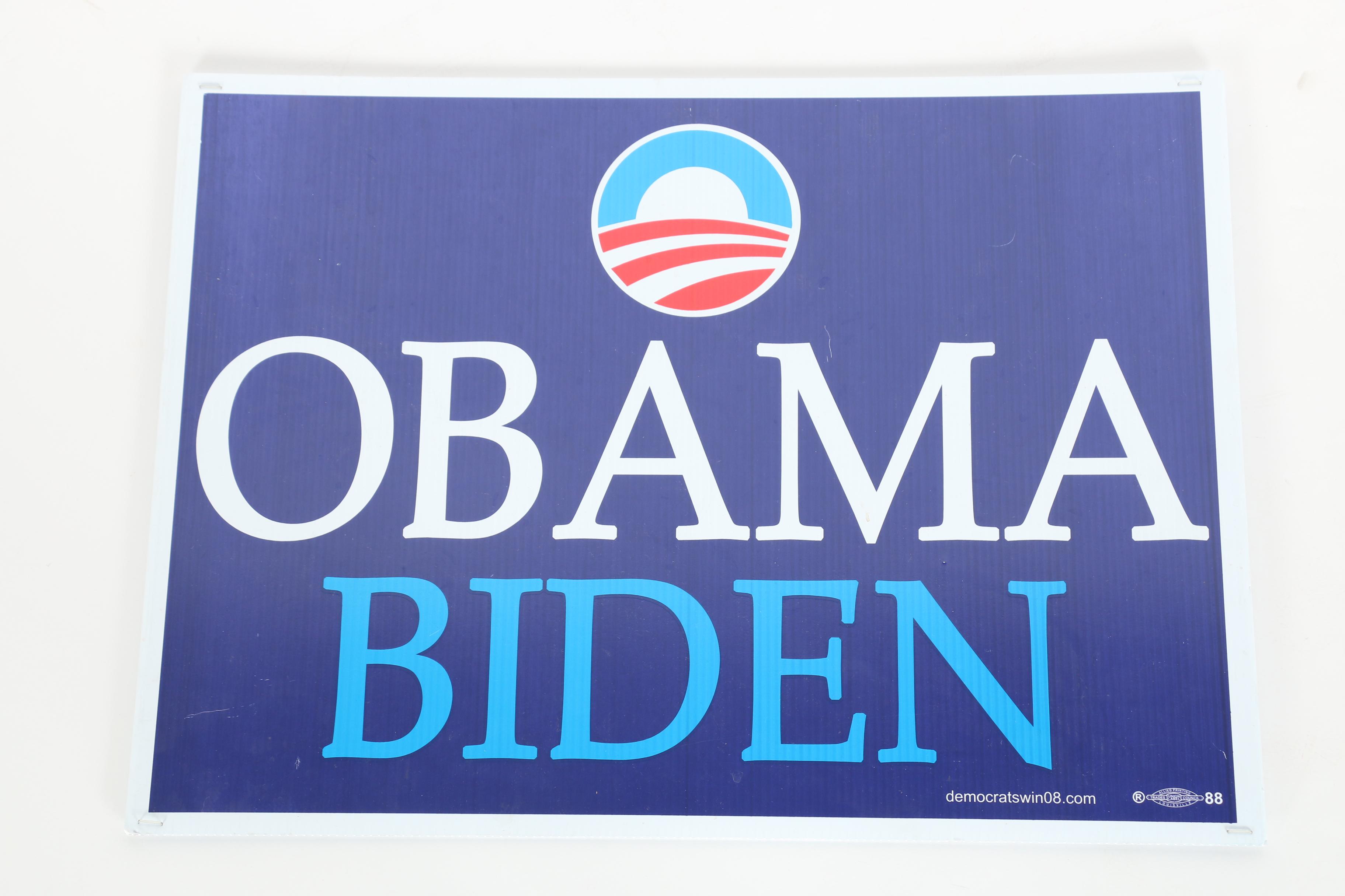 Obama Campaign Ephemera Featuring Obama Hotflops Sandles