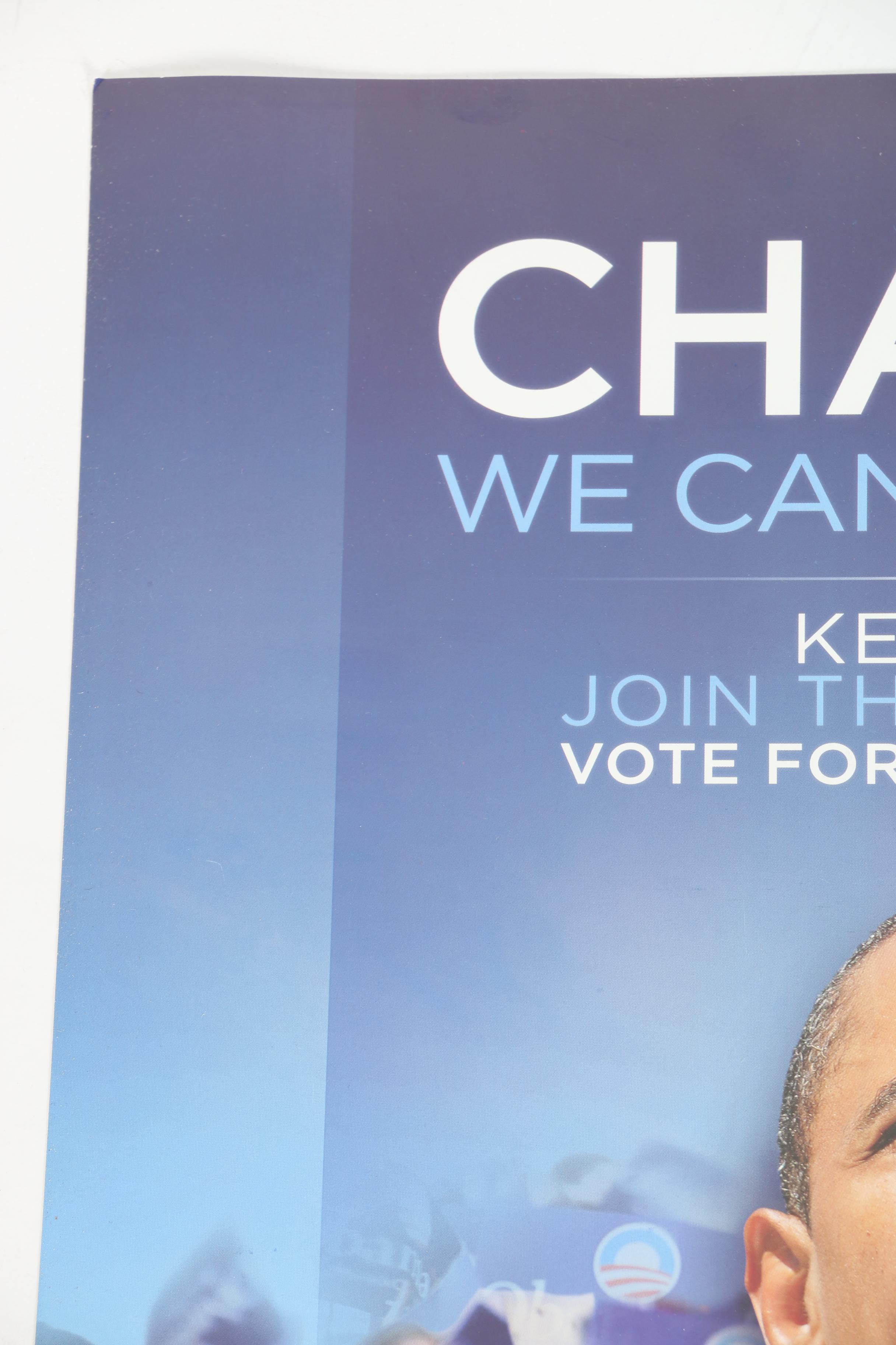 Obama Campaign Ephemera Featuring Obama Hotflops Sandles