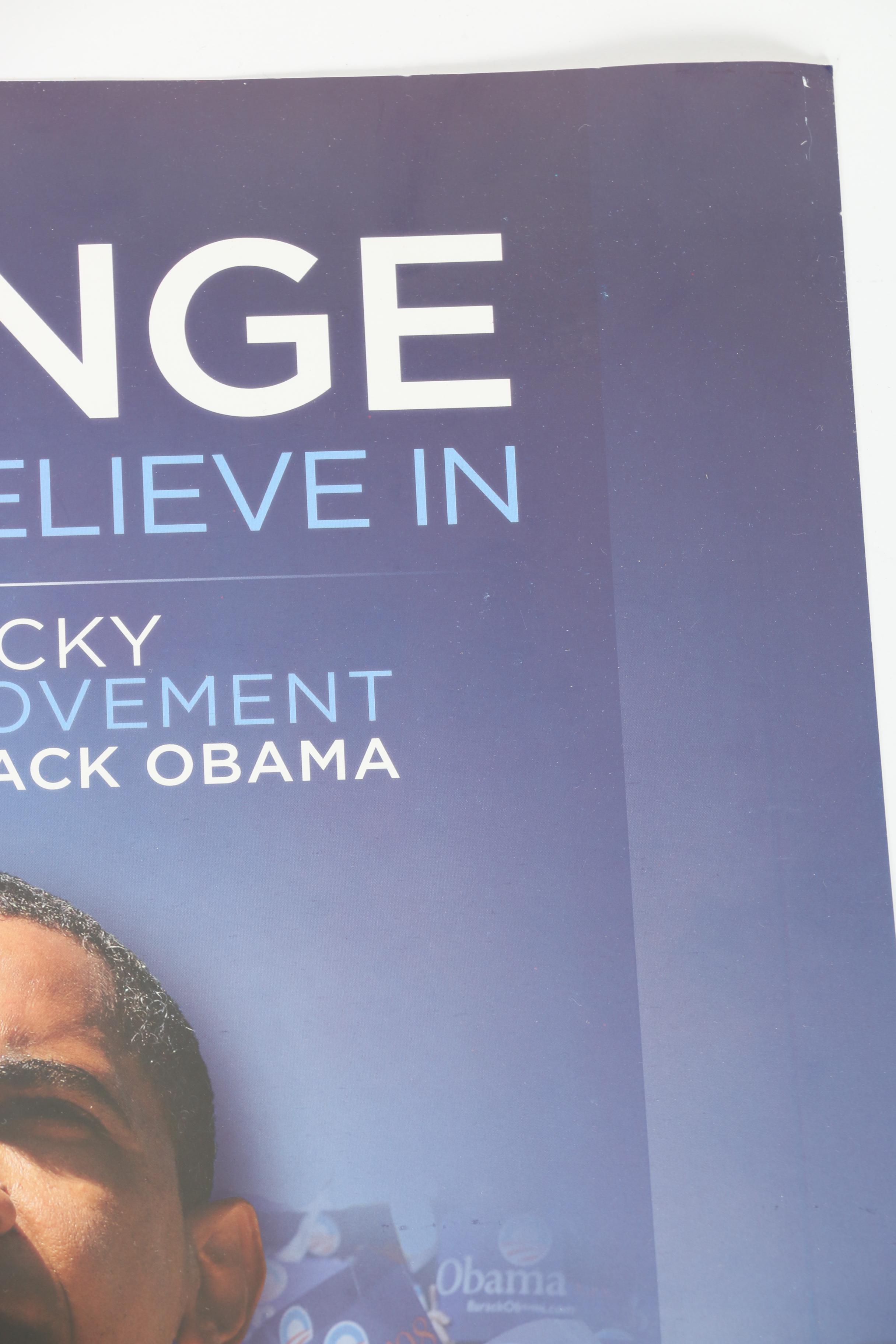 Obama Campaign Ephemera Featuring Obama Hotflops Sandles