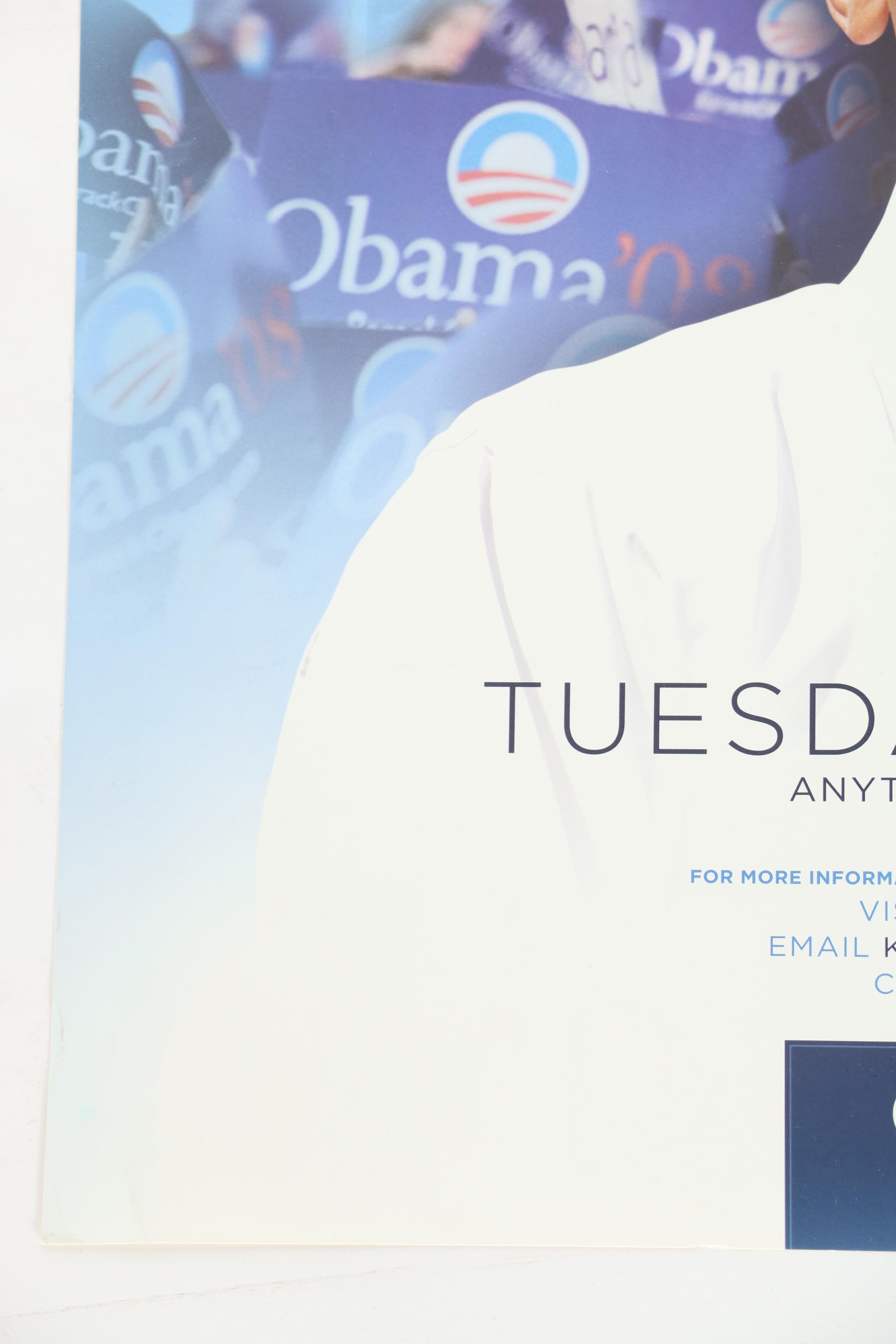 Obama Campaign Ephemera Featuring Obama Hotflops Sandles