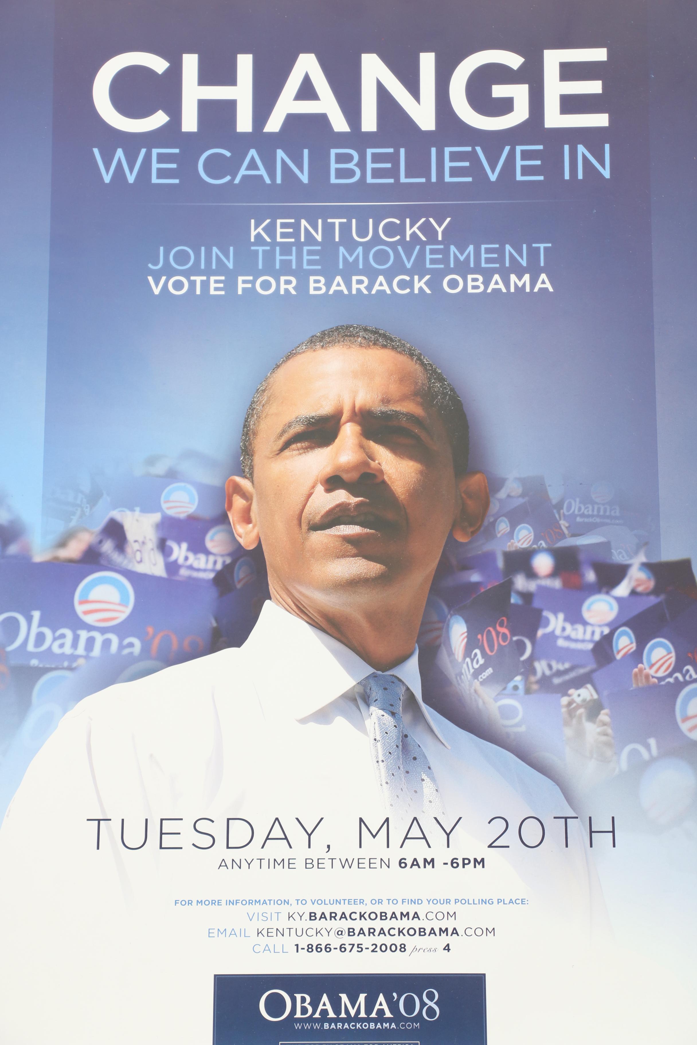 Obama Campaign Ephemera Featuring Obama Hotflops Sandles