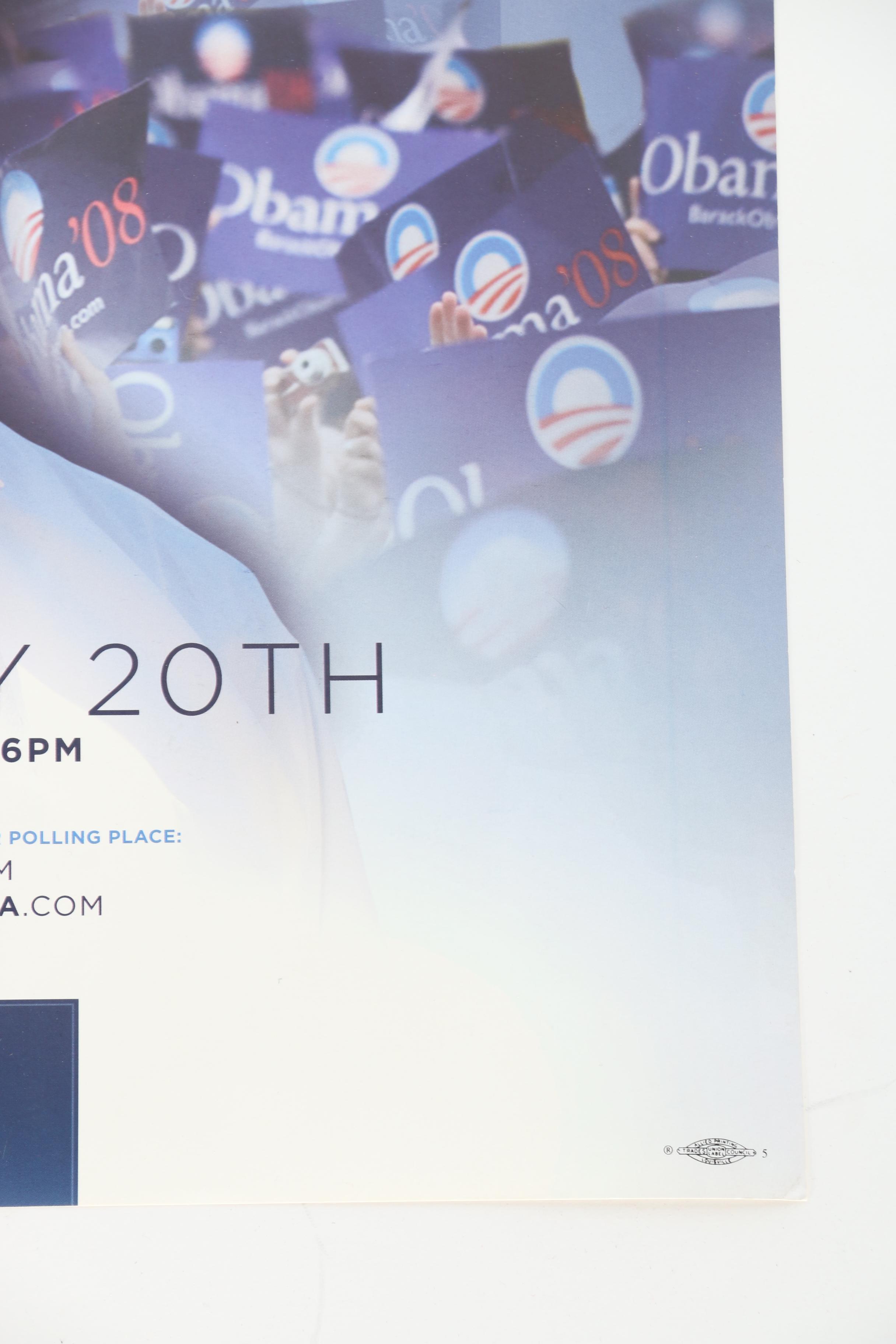 Obama Campaign Ephemera Featuring Obama Hotflops Sandles