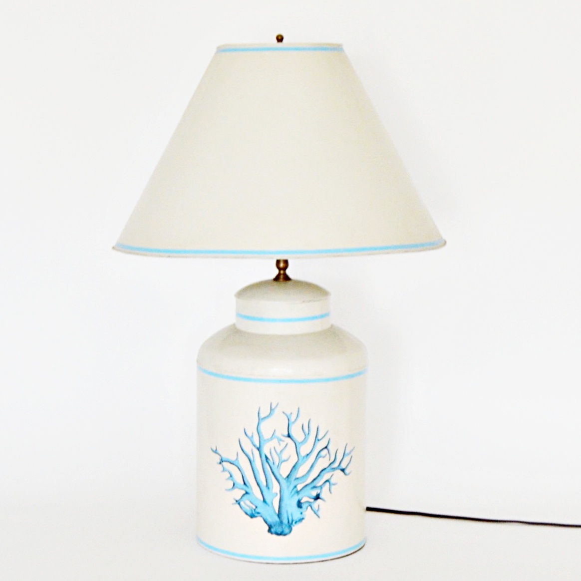 Tea Caddy Tole Lamp by JM PIers