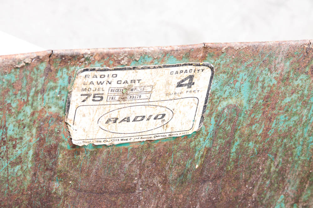 Vintage Radio Cart and Gardening Tools