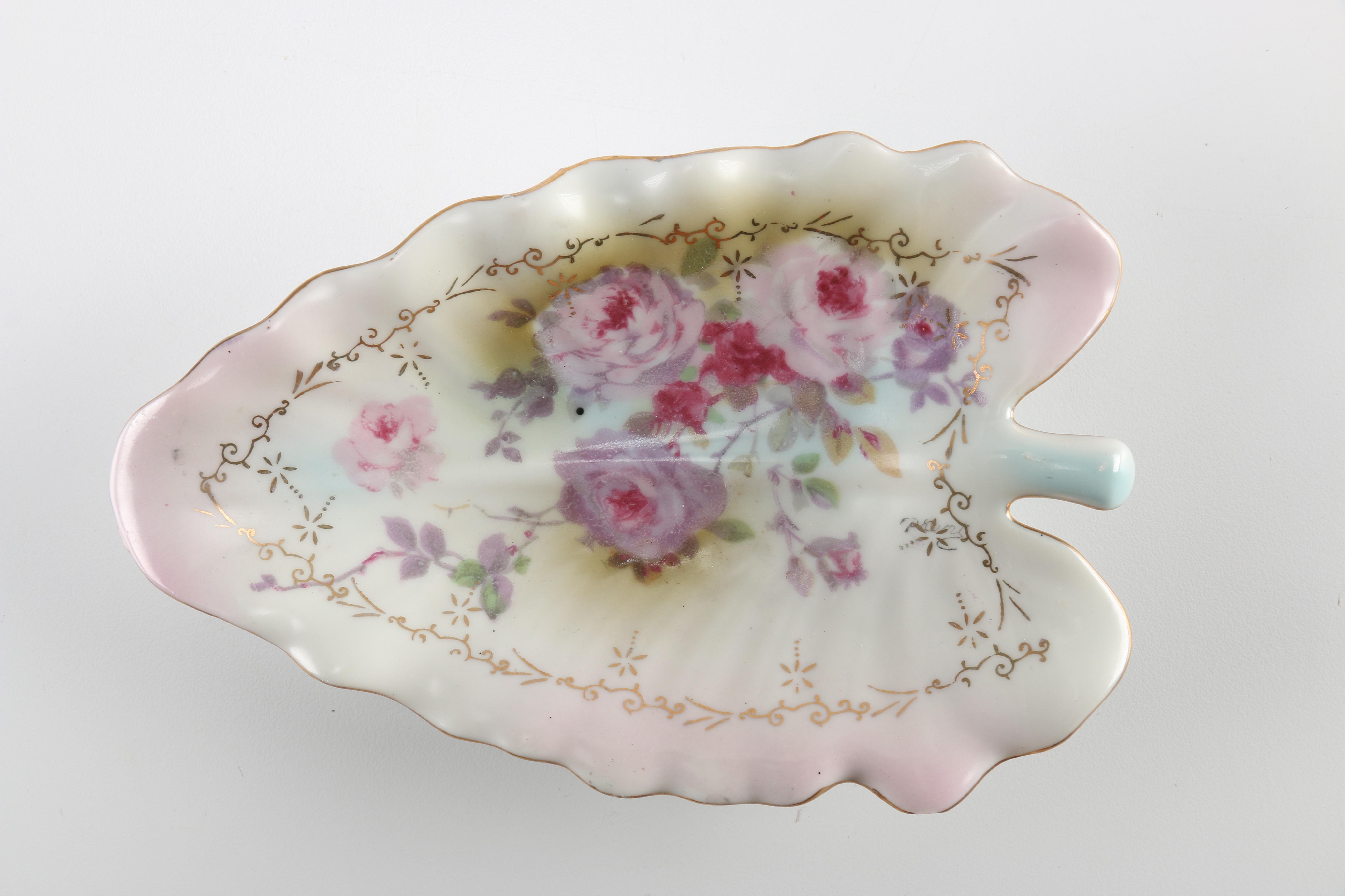 Royal Crown "Chantilly Rose" Dish and Moritz Zdekauer Dishes