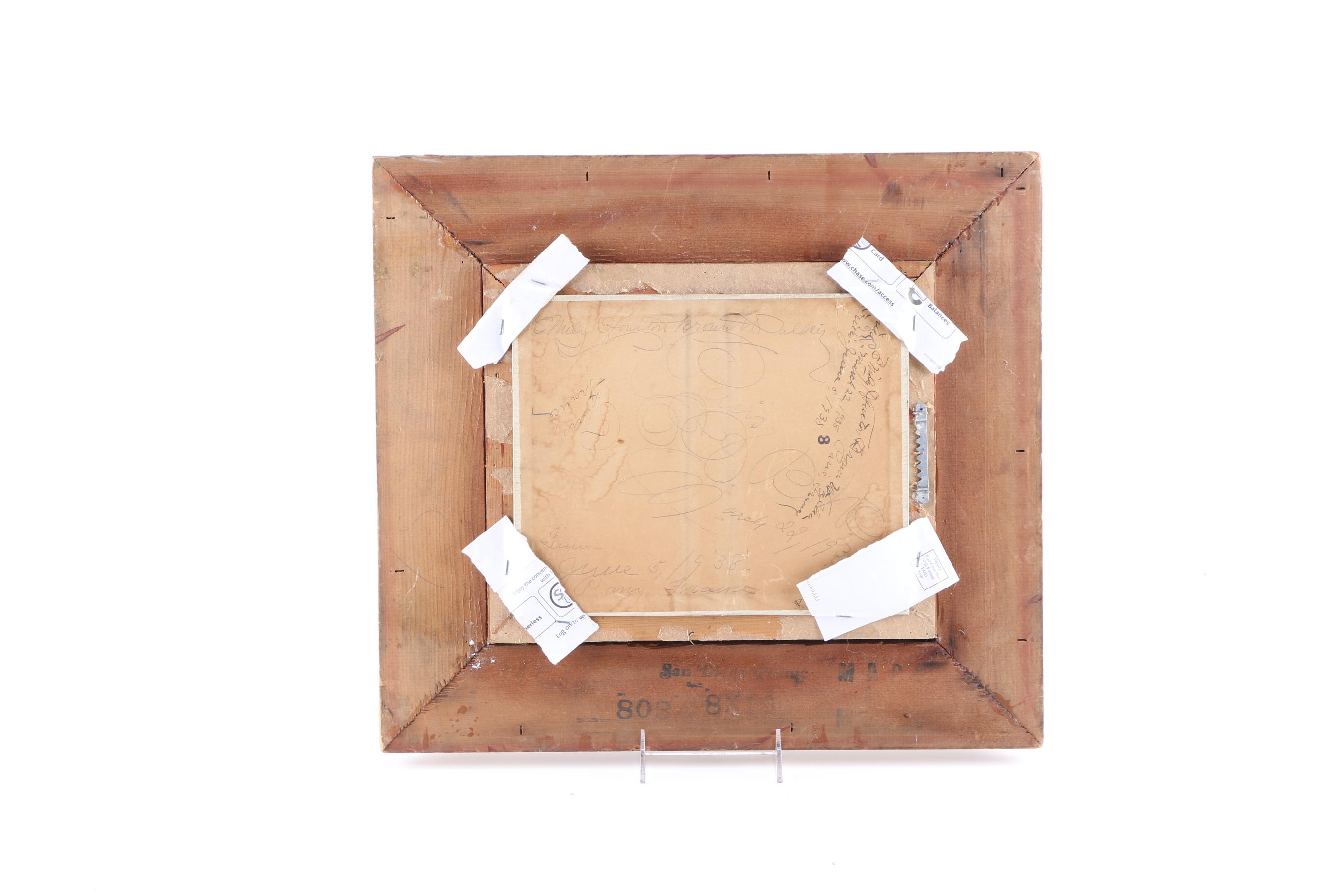 1938 Emily Walker Original Oil Painting on Canvas Board of Reclining Female Nude