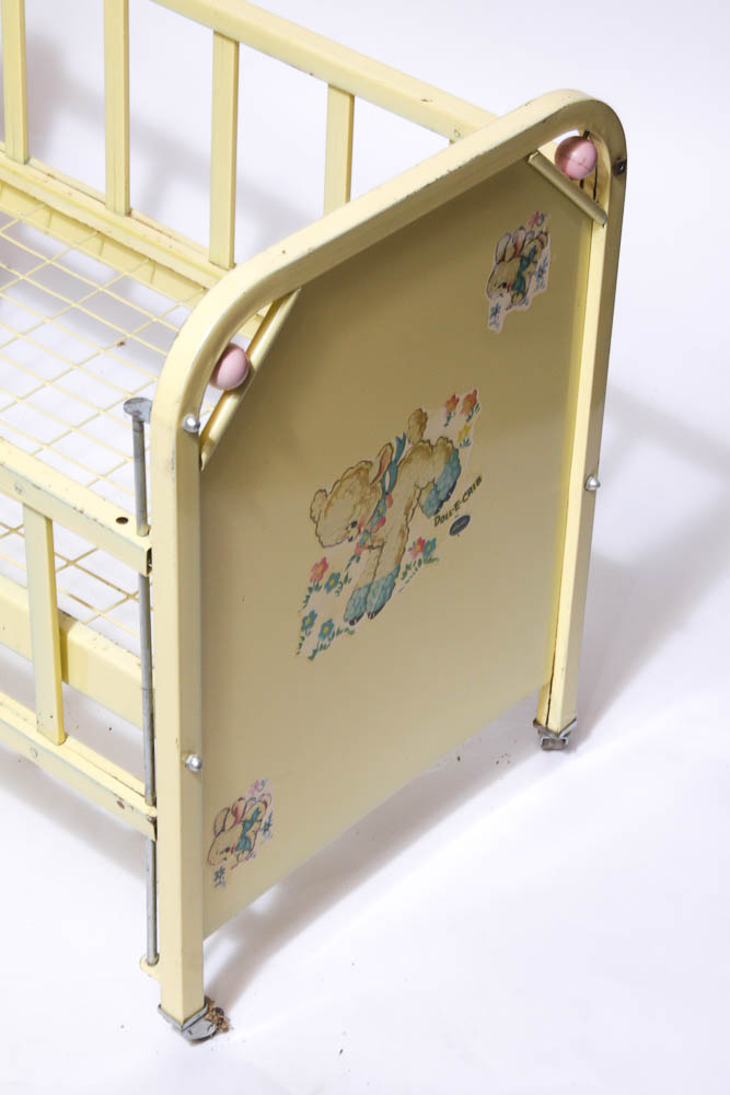 Vintage Metal Doll Bed