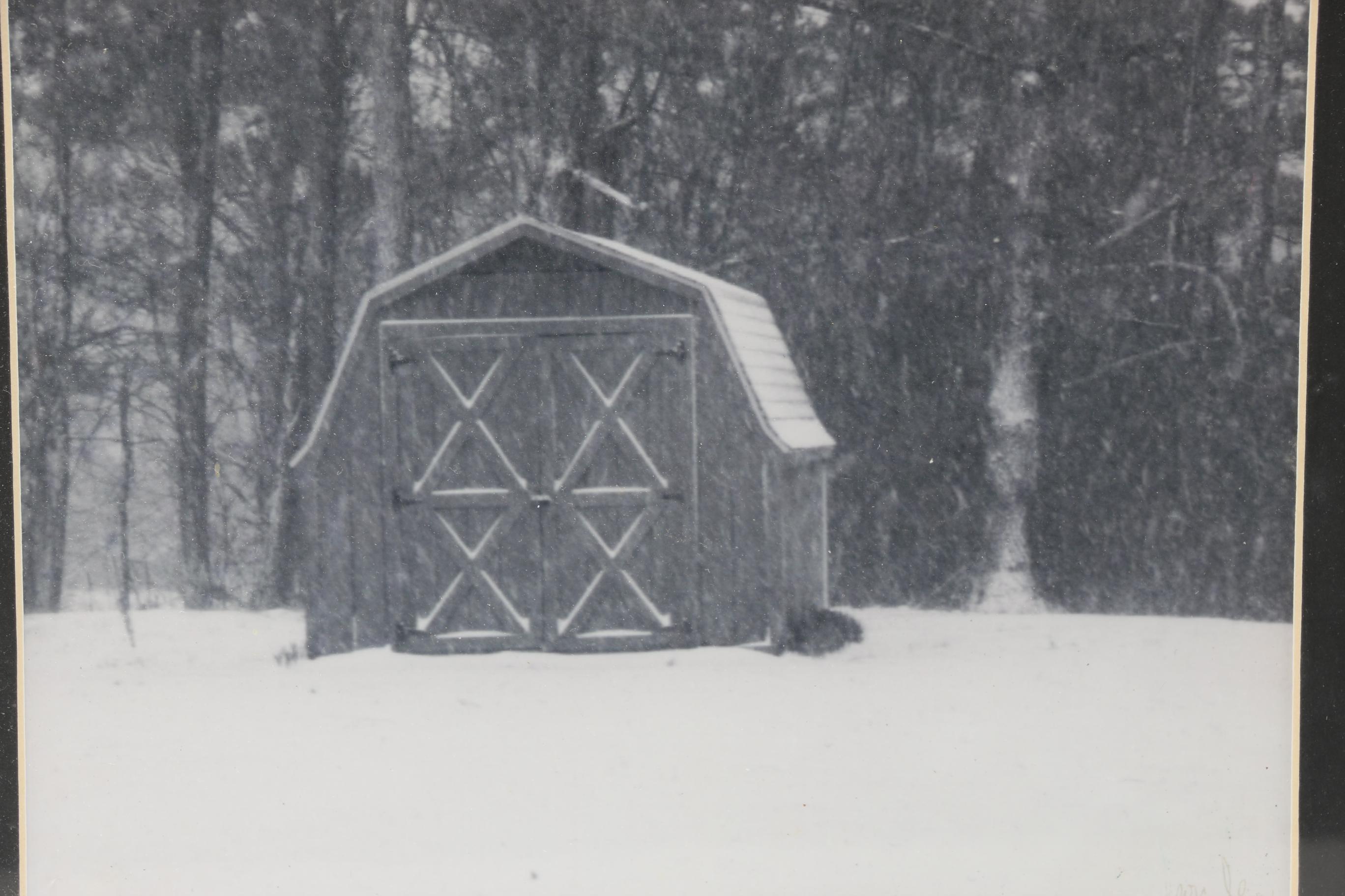 After Rubens Reproduction Print "Helena Fourment" and Winter Photograph