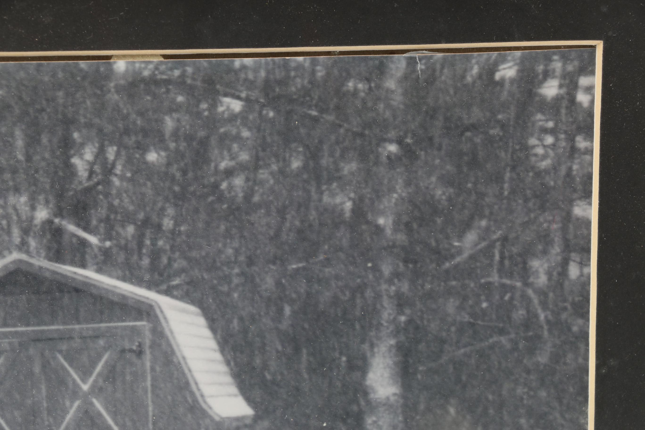 After Rubens Reproduction Print "Helena Fourment" and Winter Photograph