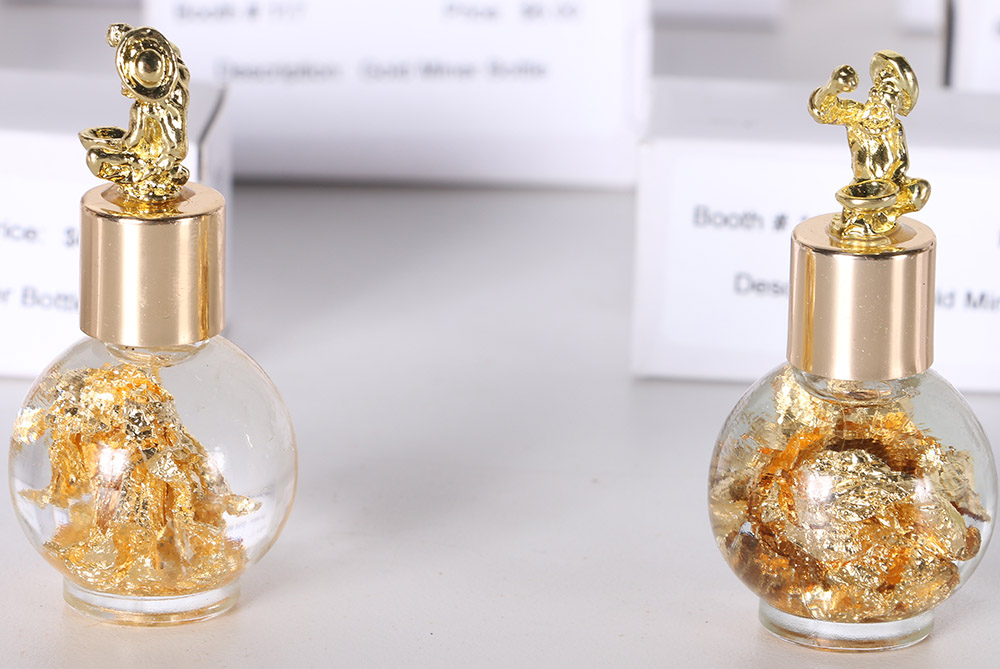 Gold-toned Foil in Decorative Bottles