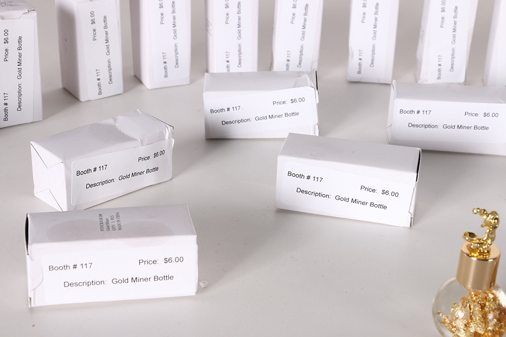 Gold-toned Foil in Decorative Bottles