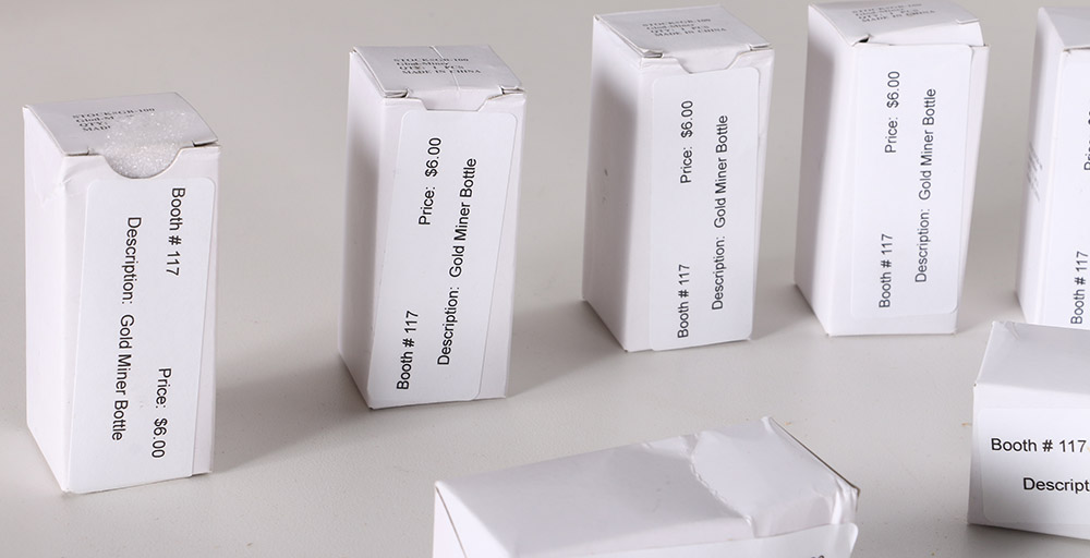 Gold-toned Foil in Decorative Bottles