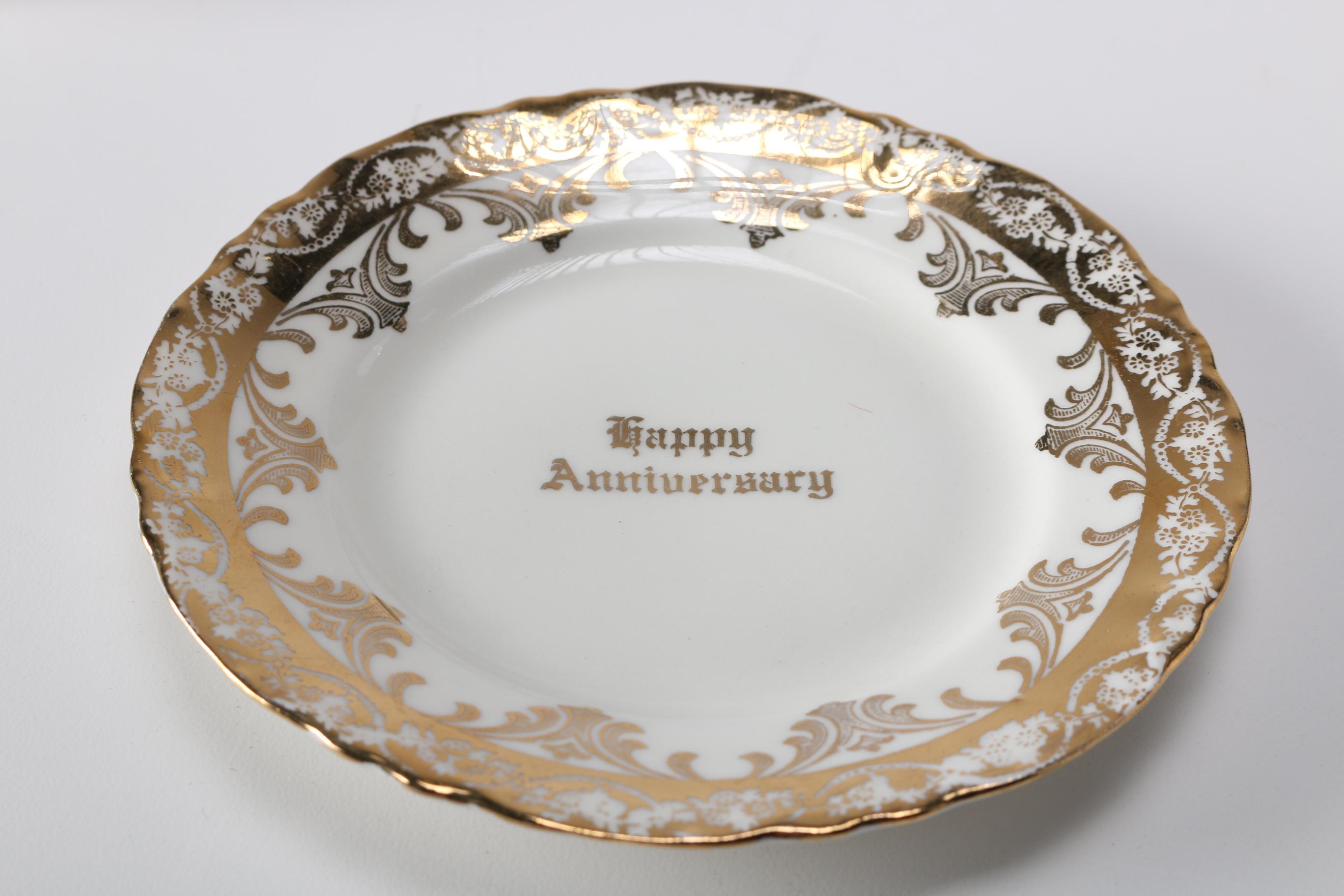 Eastern China Co. 22K Embellished and Artaffects "Summer's Bounty" Decorative Plates