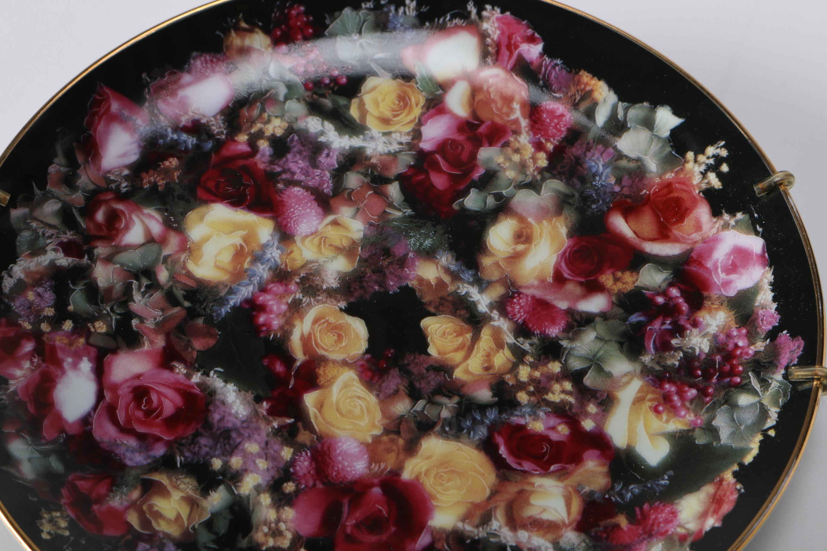 Eastern China Co. 22K Embellished and Artaffects "Summer's Bounty" Decorative Plates