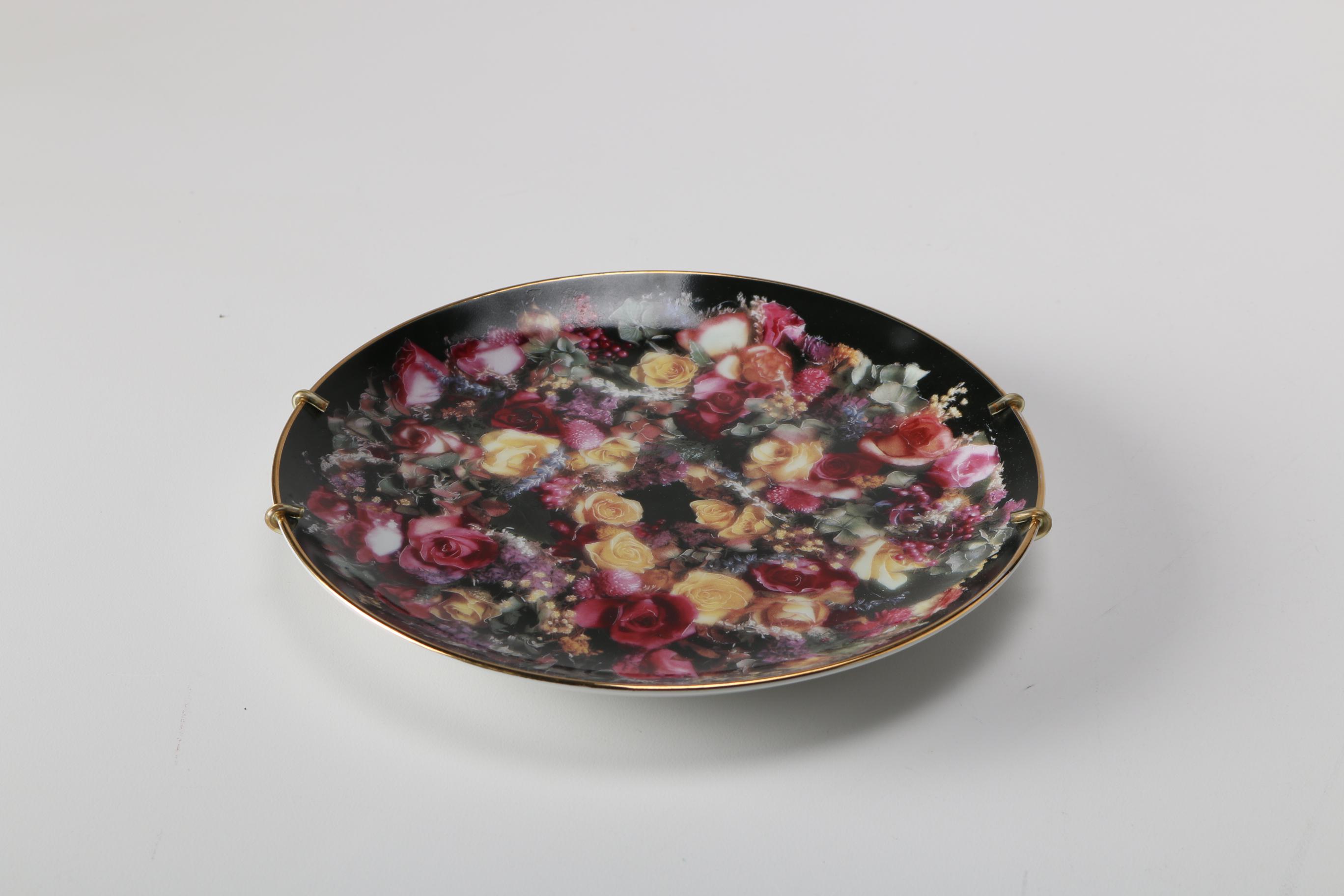 Eastern China Co. 22K Embellished and Artaffects "Summer's Bounty" Decorative Plates