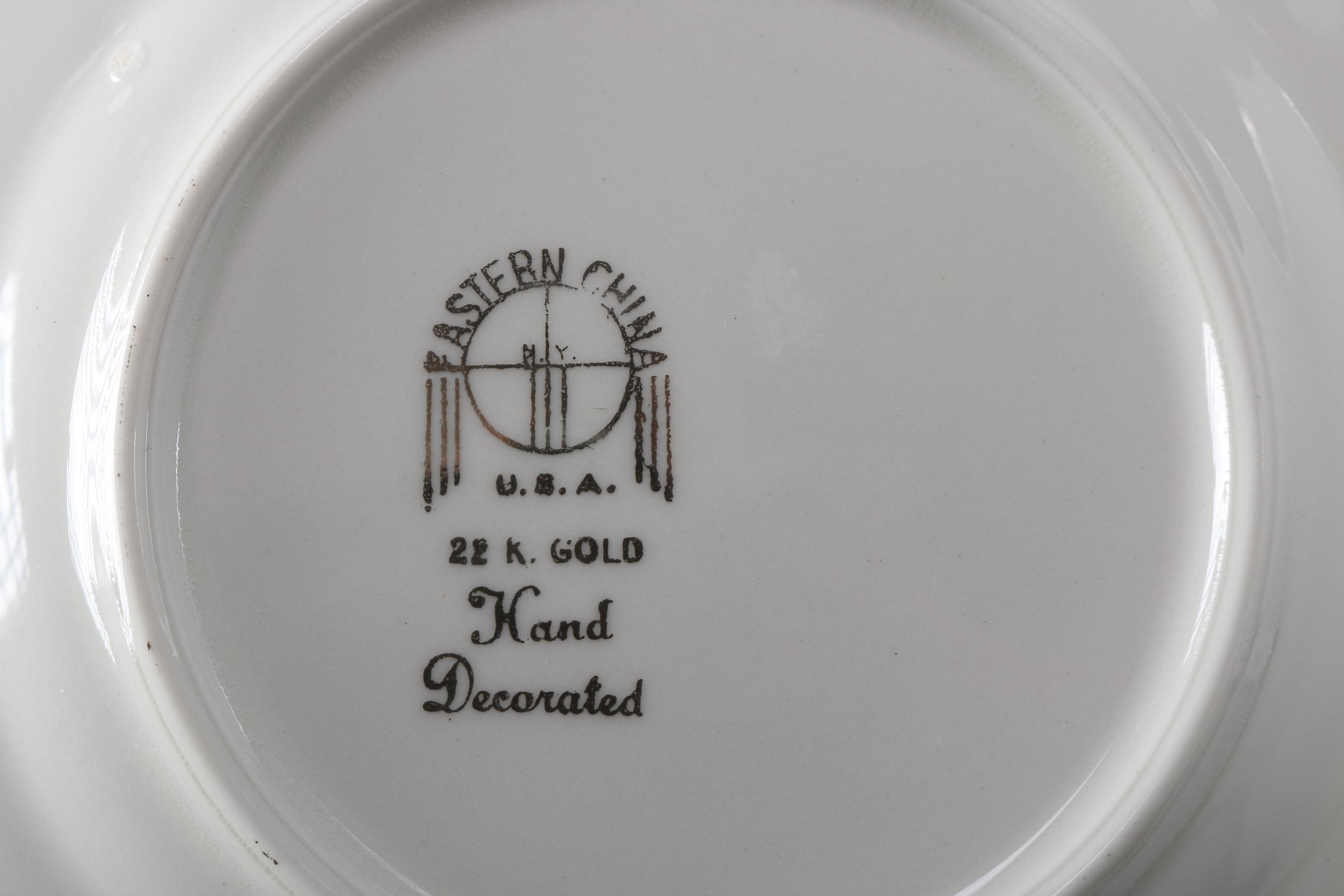 Eastern China Co. 22K Embellished and Artaffects "Summer's Bounty" Decorative Plates