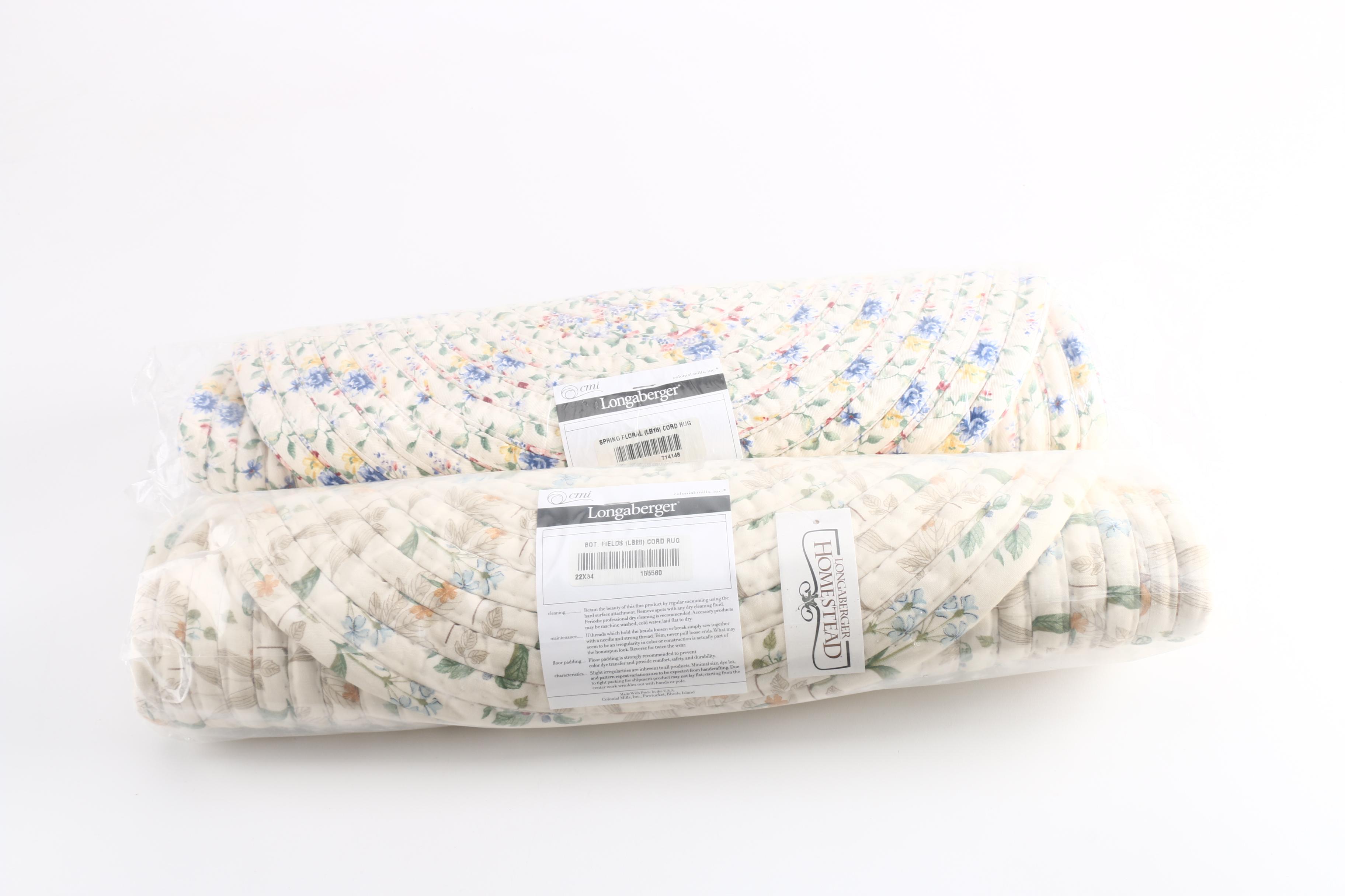 Longaberger Cord Accent Rugs and Ceramic Tableware