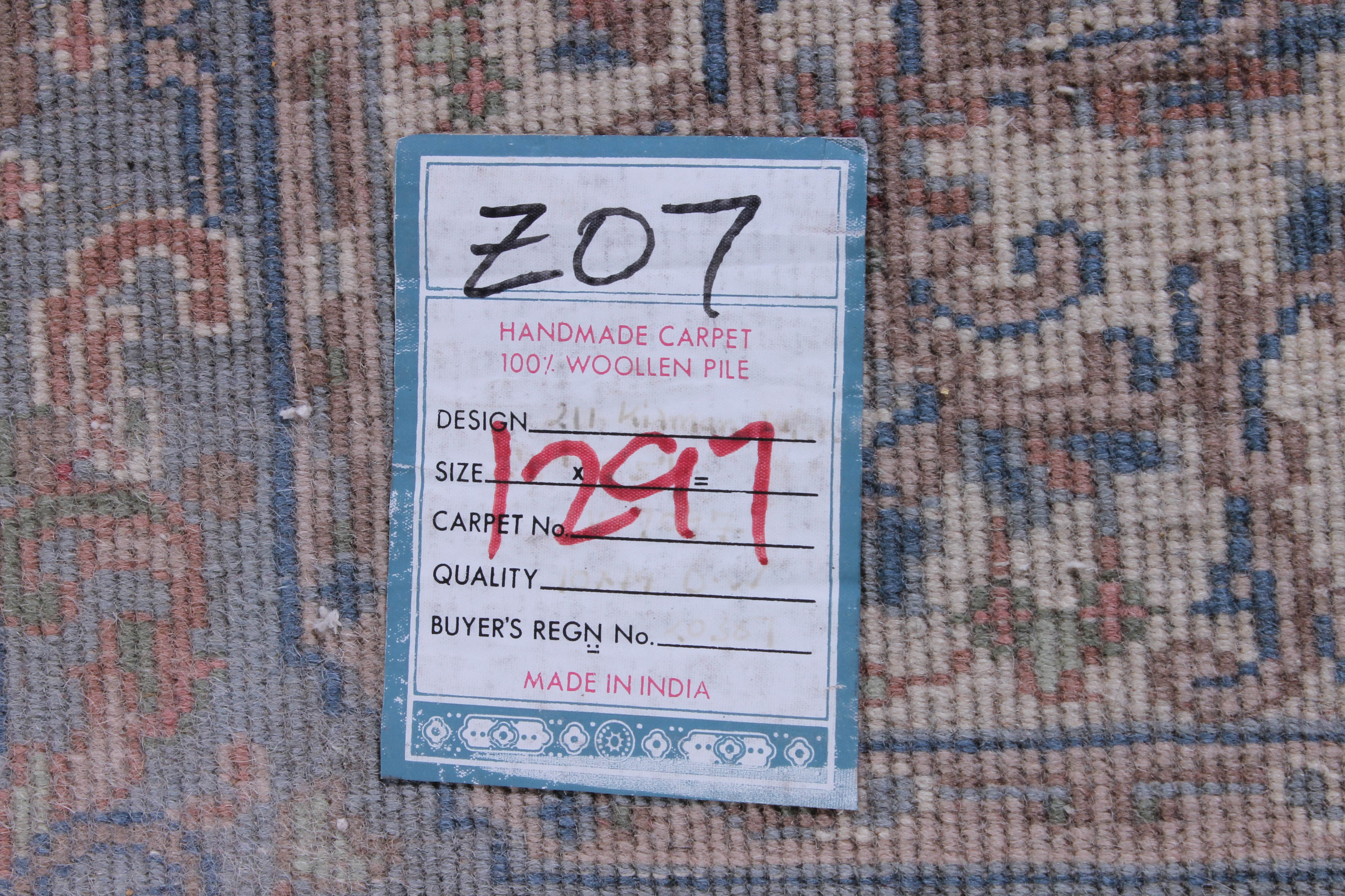 Persian-Inspired 100% Wool Carpet Runner