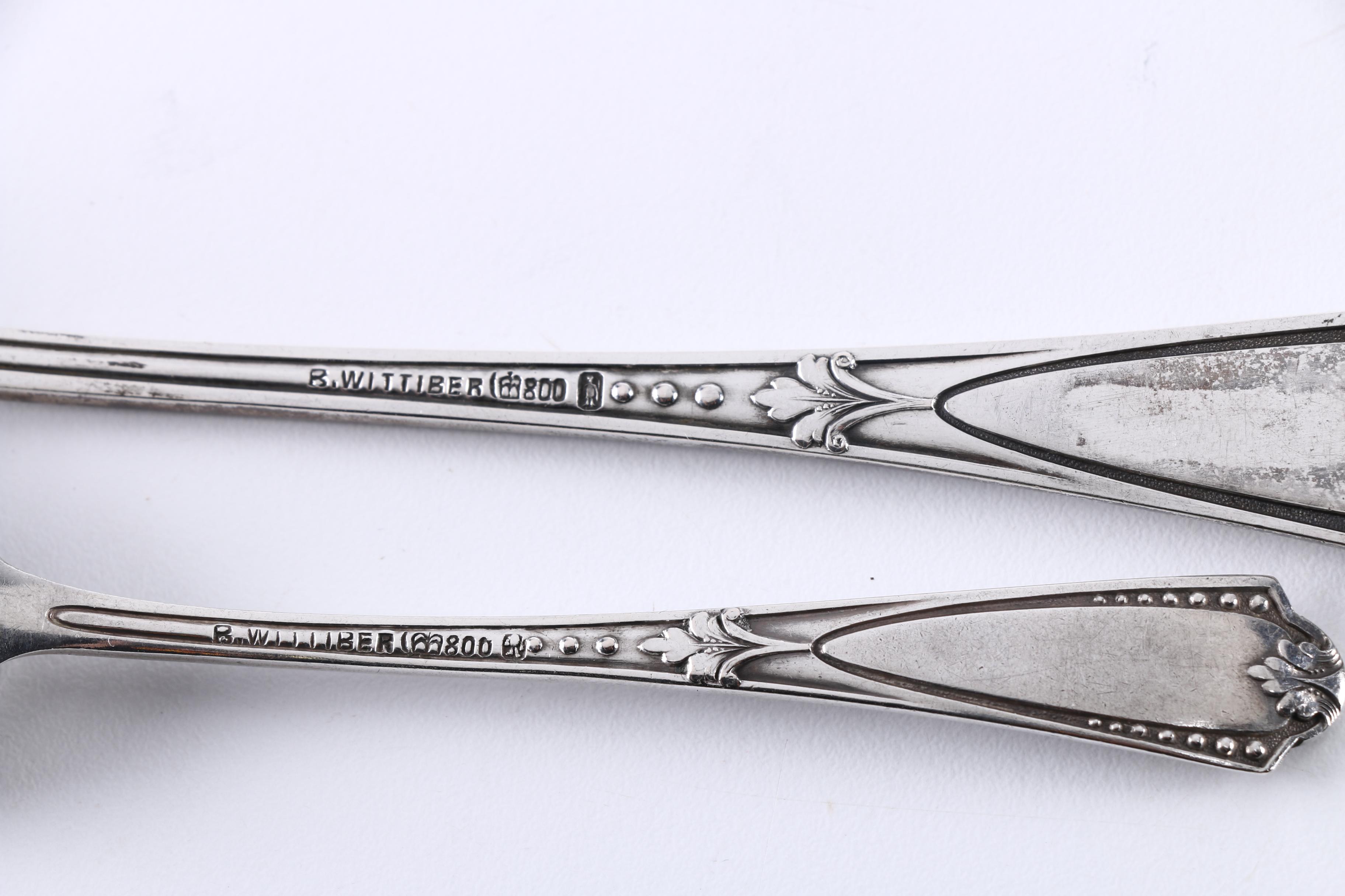 Gustav Haegermann 800 Silver Flatware