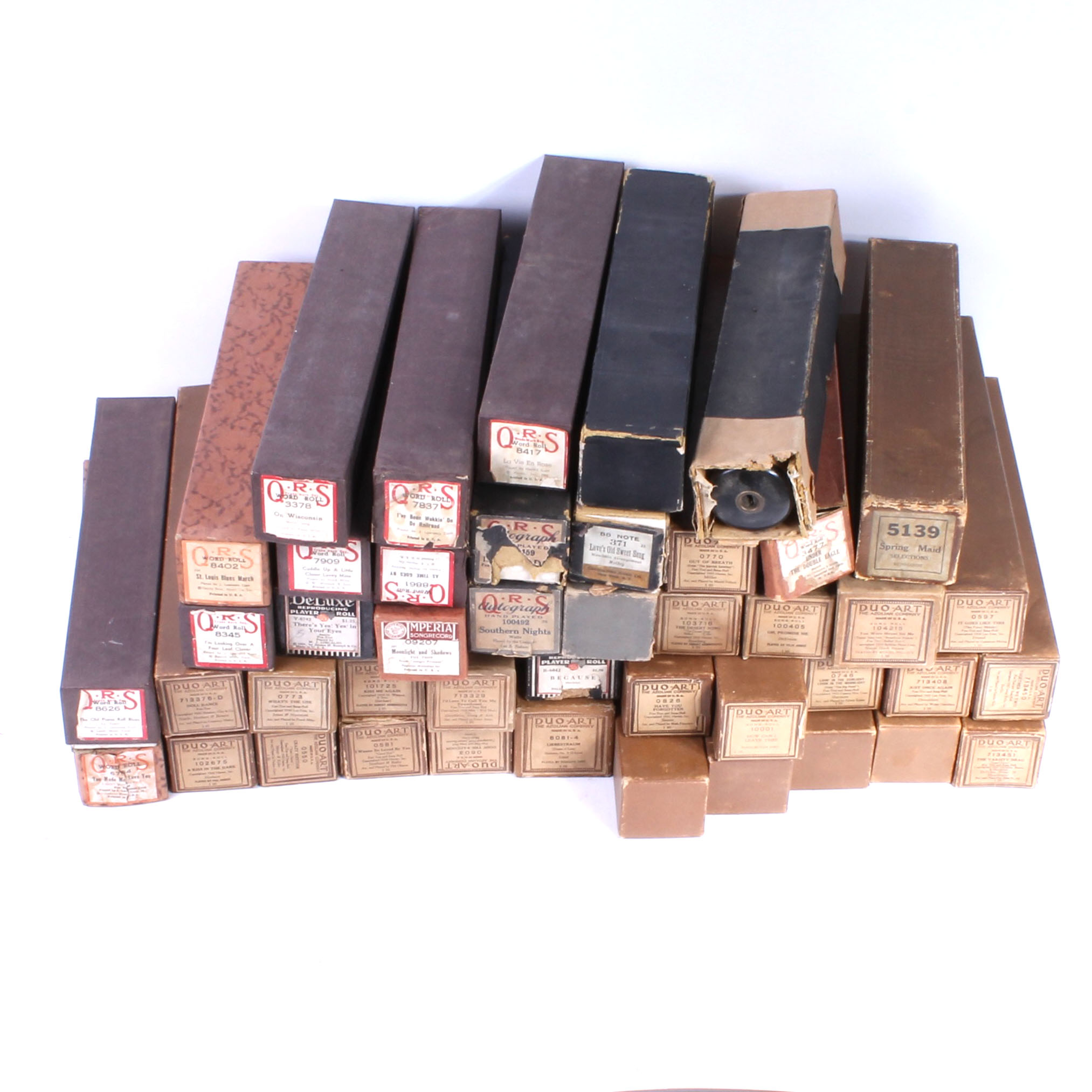 Vintage Player Piano Music Rolls