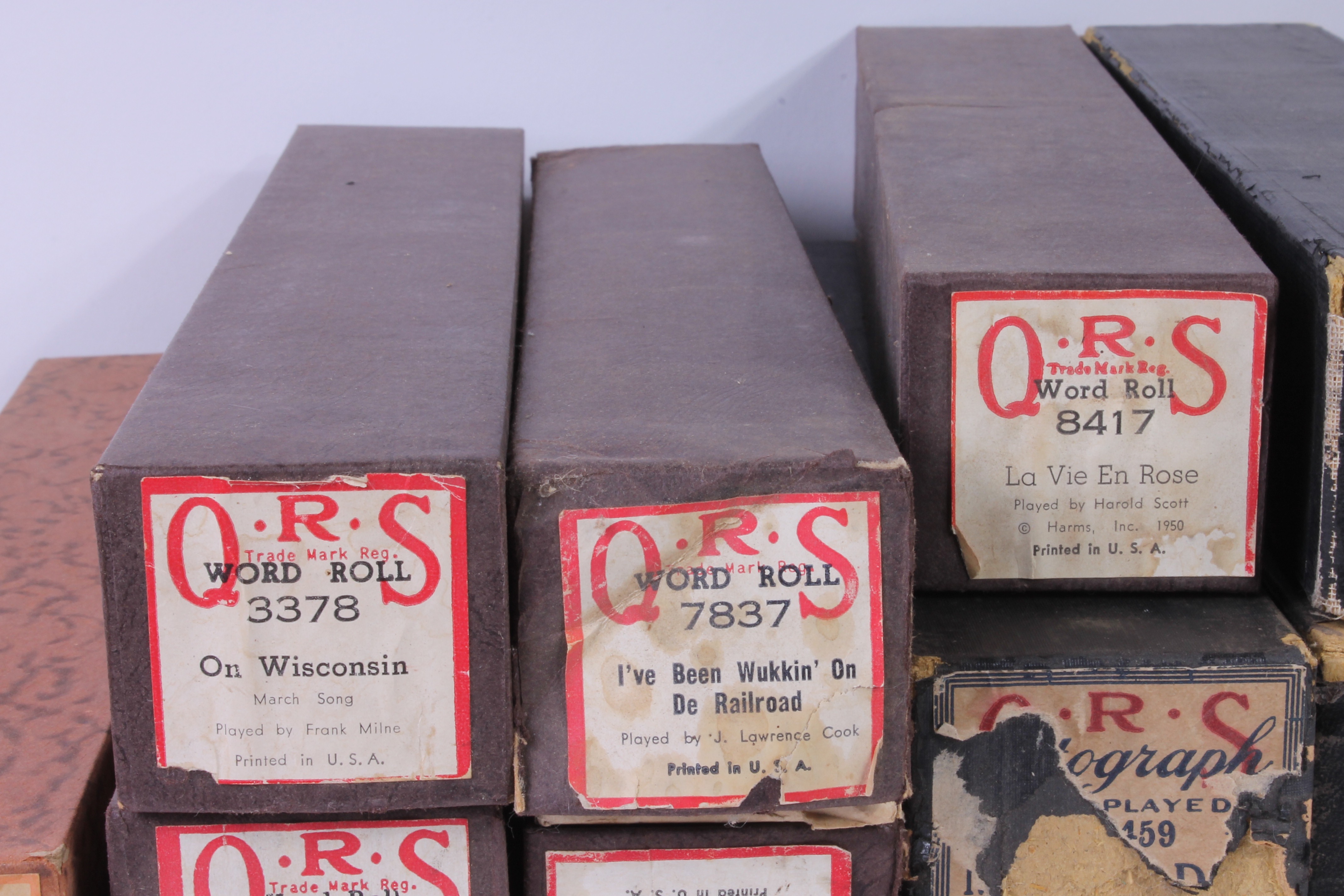 Vintage Player Piano Music Rolls