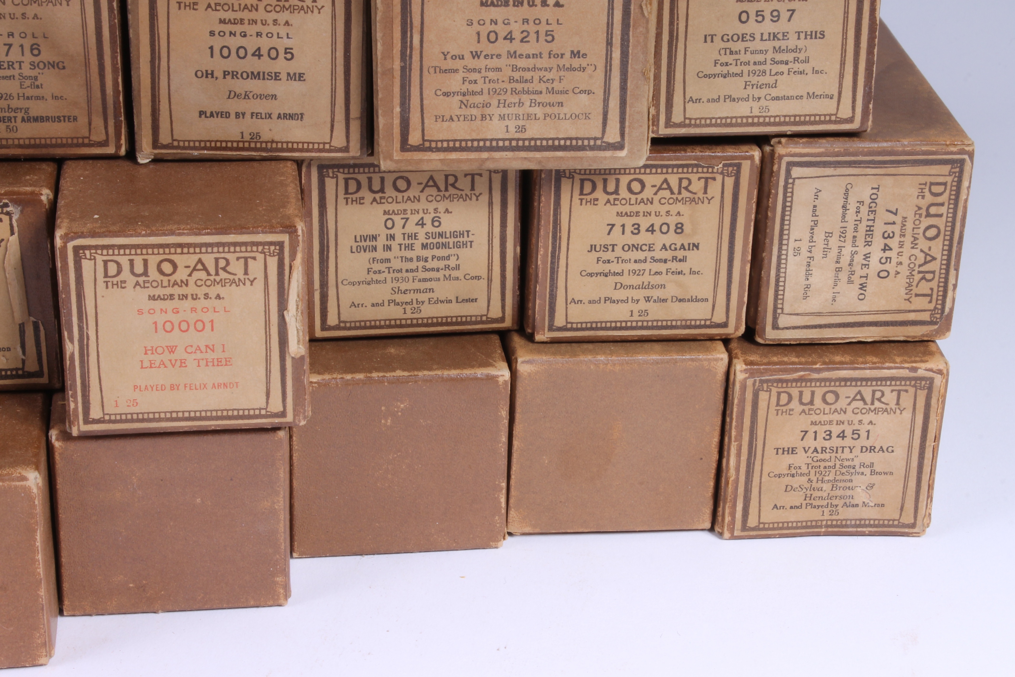 Vintage Player Piano Music Rolls