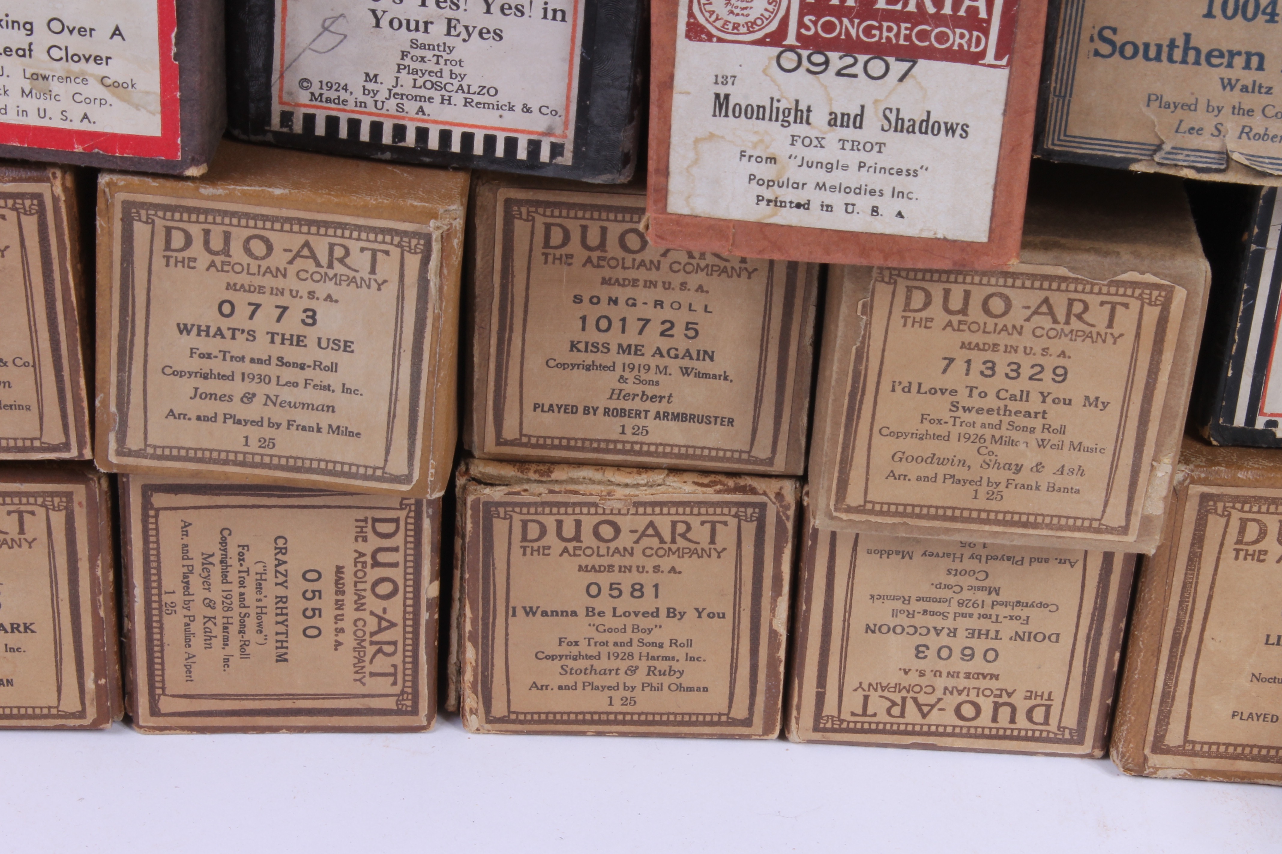 Vintage Player Piano Music Rolls