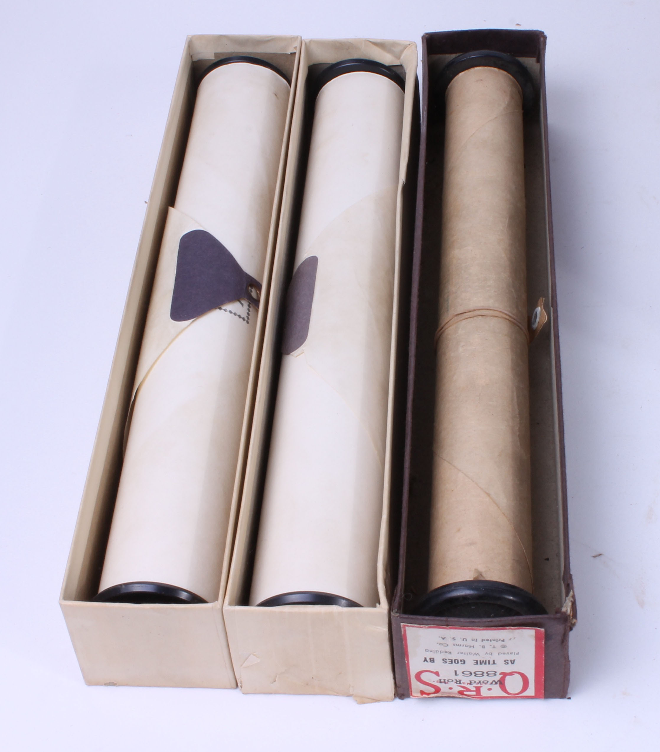 Vintage Player Piano Music Rolls